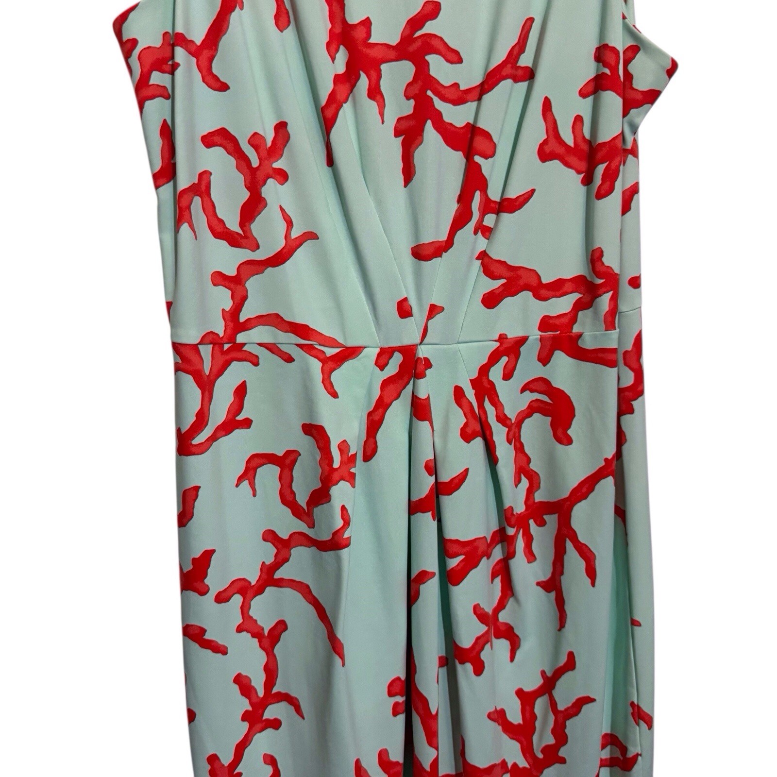 J. McLaughlin Size Medium Catalina Sophia Sheath Dress Aqua Coral Reef Vacation