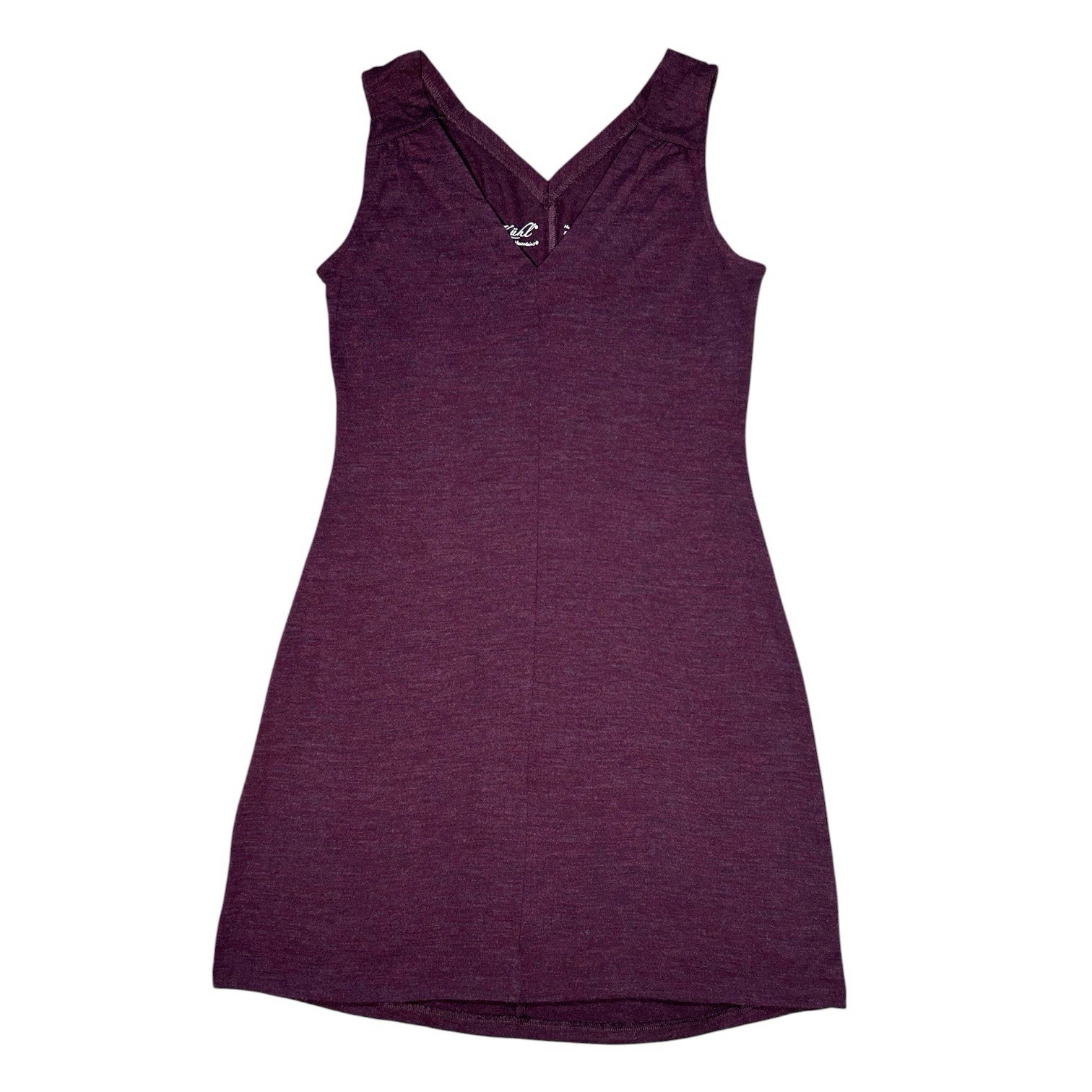 Kuhl Asianna 8413 Plum V-Neck 100% Merino Wool A-Line Sheath Dress Size S