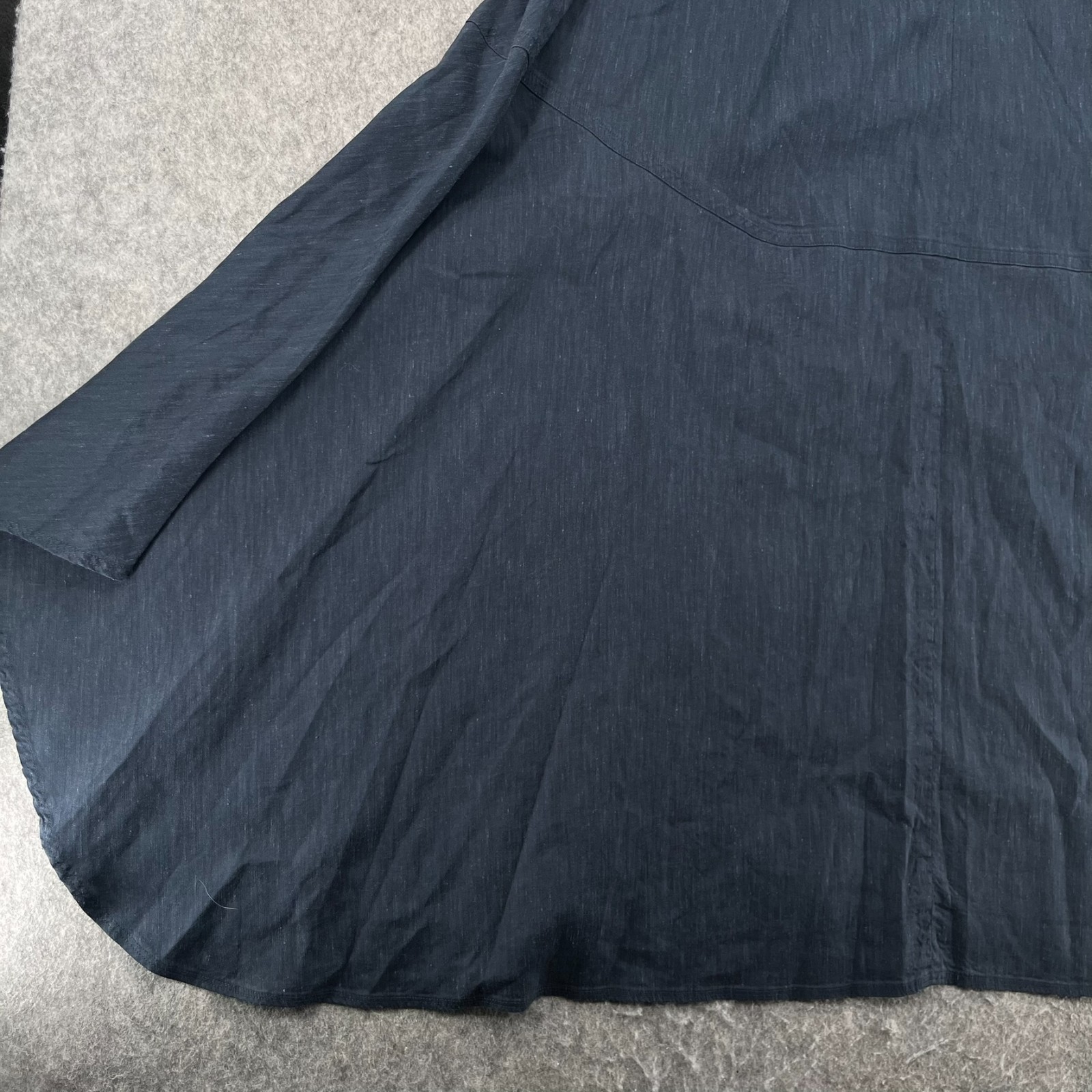 A.L.C. Navy Blue Harlow Linen Sleeveless Midi Dress Size 8