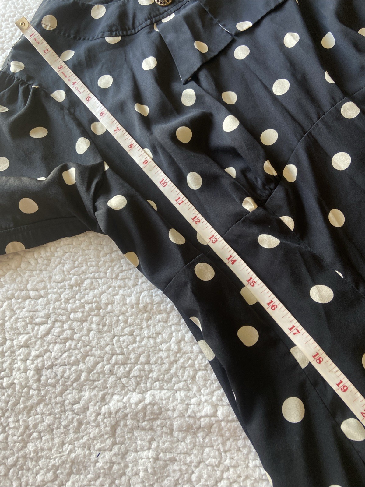 Hell Bunny Vixen Black & Cream Polka Dot Dress Rockabilly Retro Size 3XL / UK 20