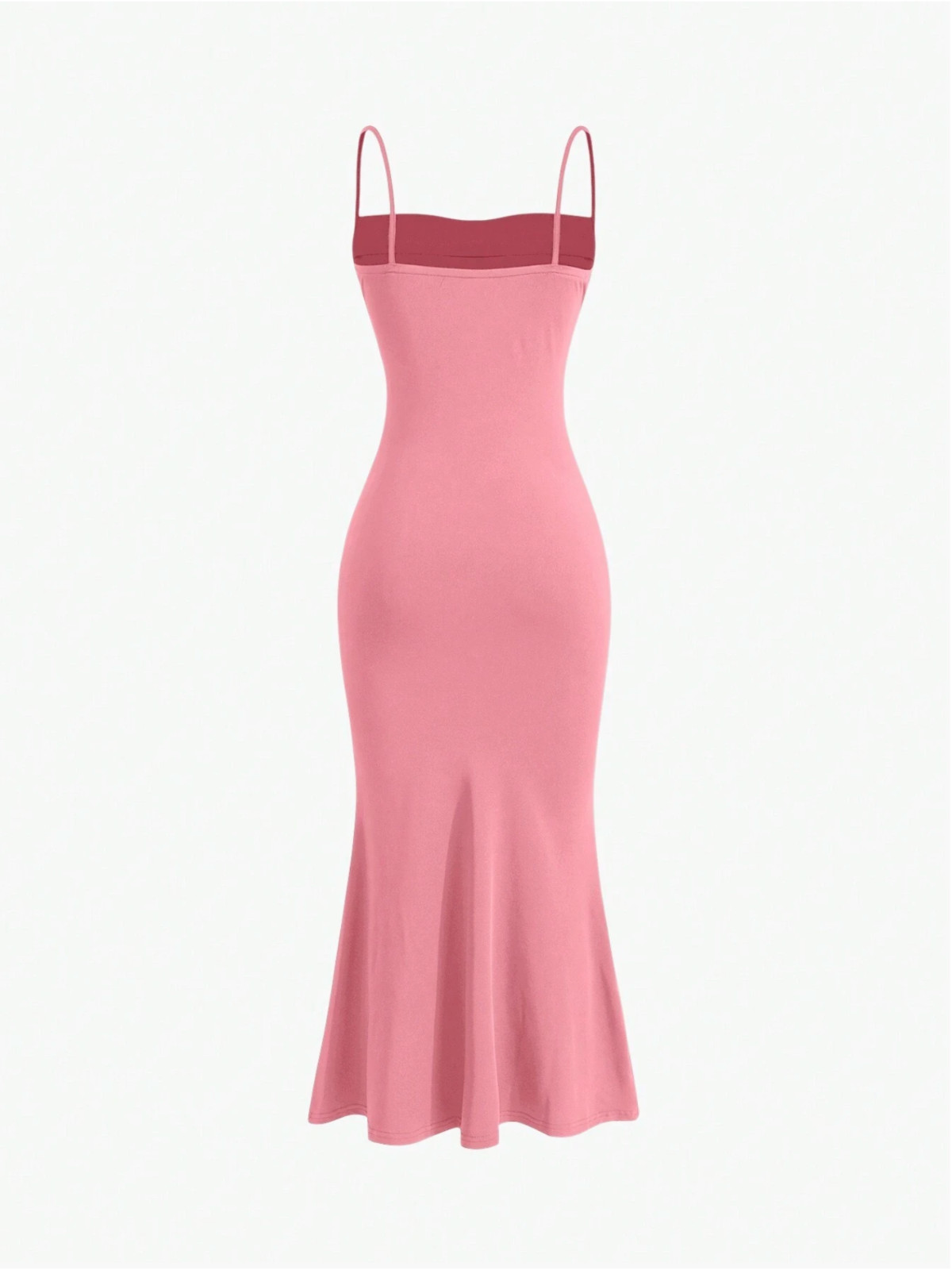 Pink MOD Solid Ruched Mermaid Hem Cami Dress Sz XS S M L
