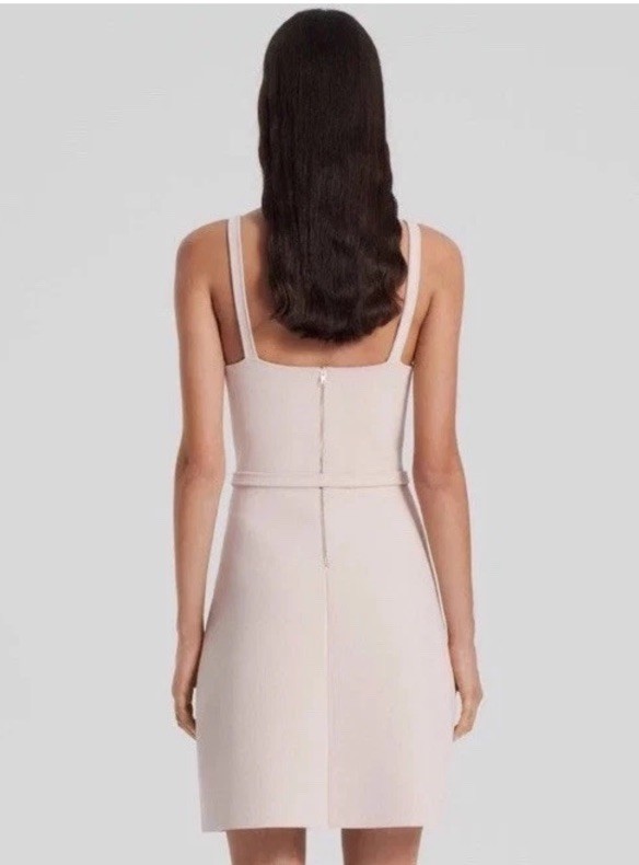 Scanlan Theodore Crepe Knit Square Pocket Dress Size Small – No belt