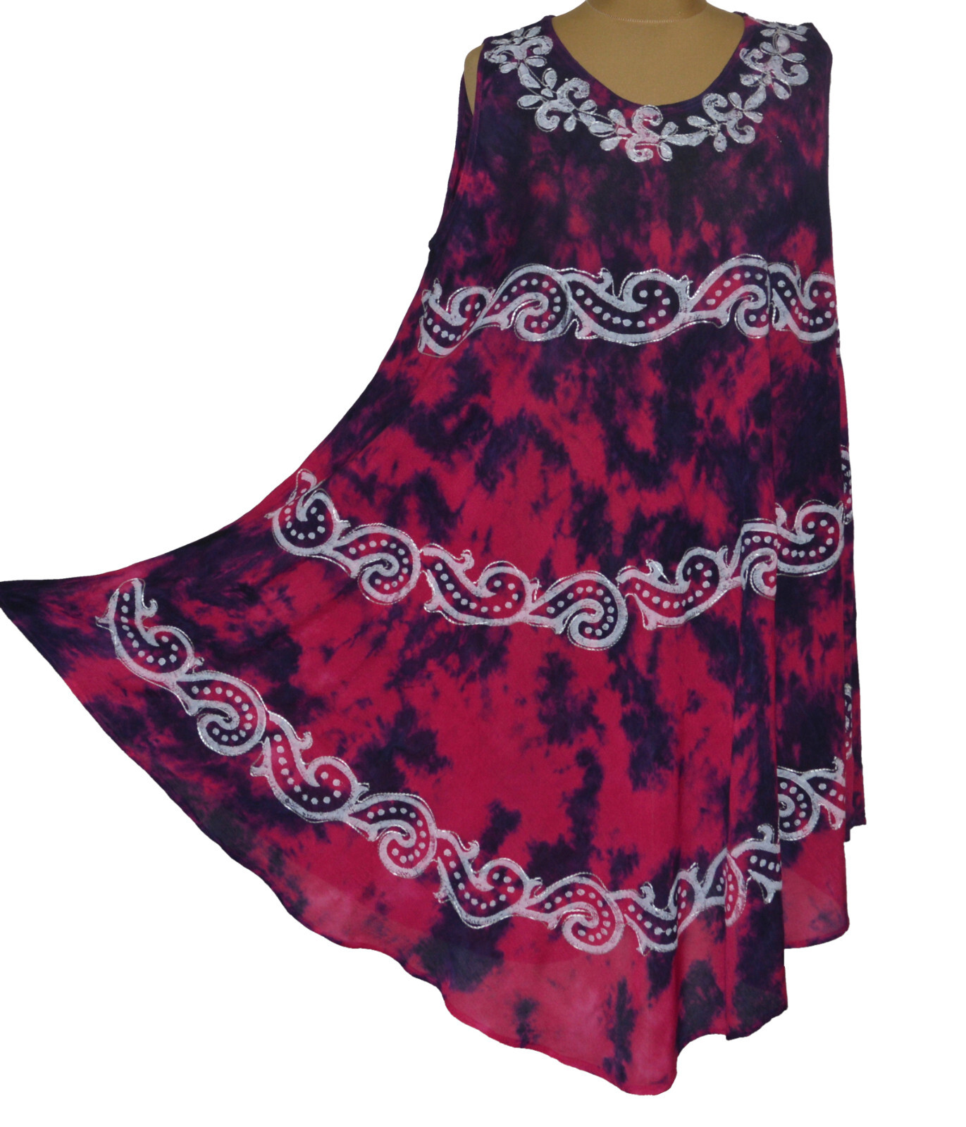 Summer dress tunic beach dress dress hippie boho tie dye 38 40 42 44 46 48 N°53.2