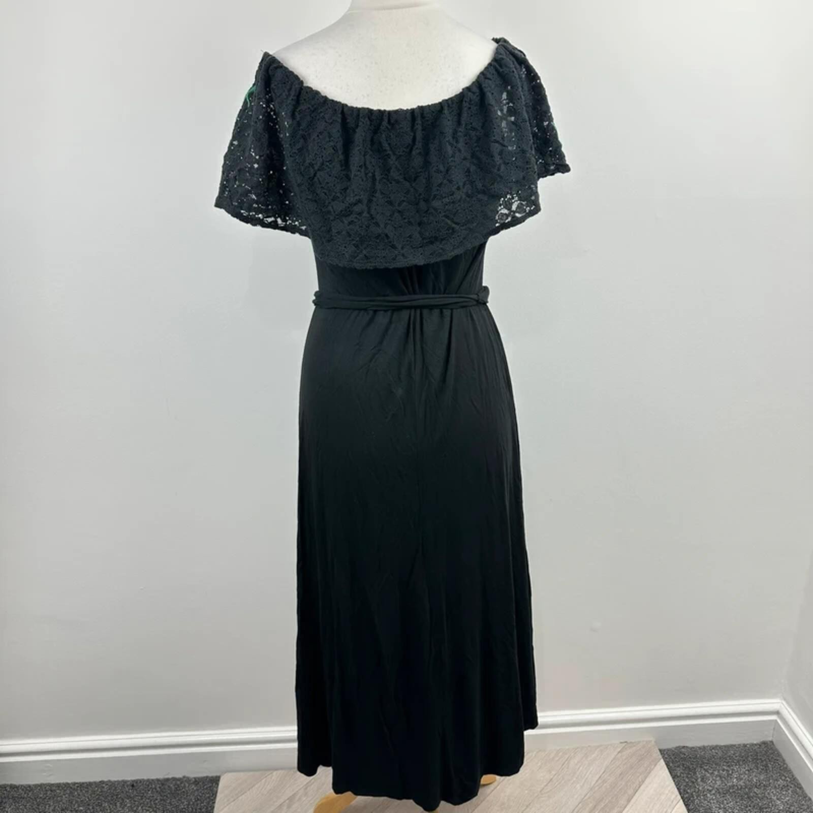 Per Una M&S off the shoulder maxi dress women’s size 12 black floral