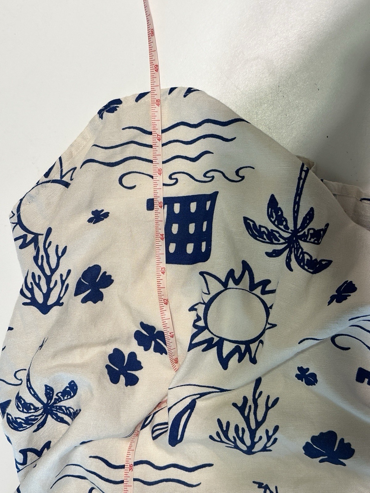 Sincerely Jules M Cottage Core Maxi Dress Romantic Cutout Back Smocked Blue Whit