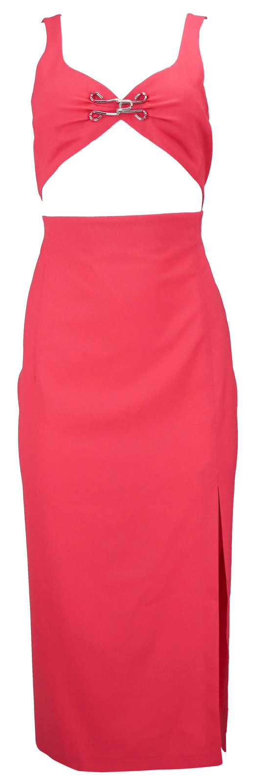 Moschino Jeans Cut-out Midi Dress in Hot Pink
