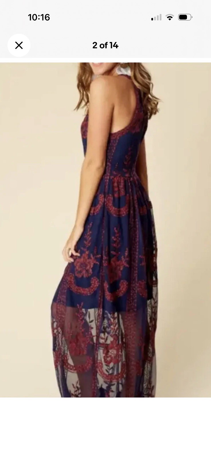 NWT Altar’d State Plum Onawei Maxi Dress – Women’s Small Defect (AS IS)