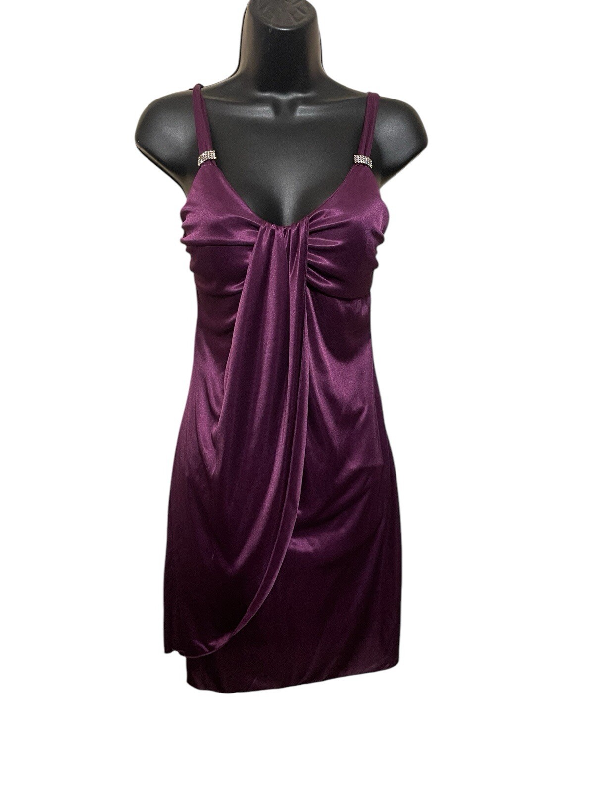 Tab Sz Small Purple Sleeveless Dress Ptp 12 Inches Wrap Dress Party Dress