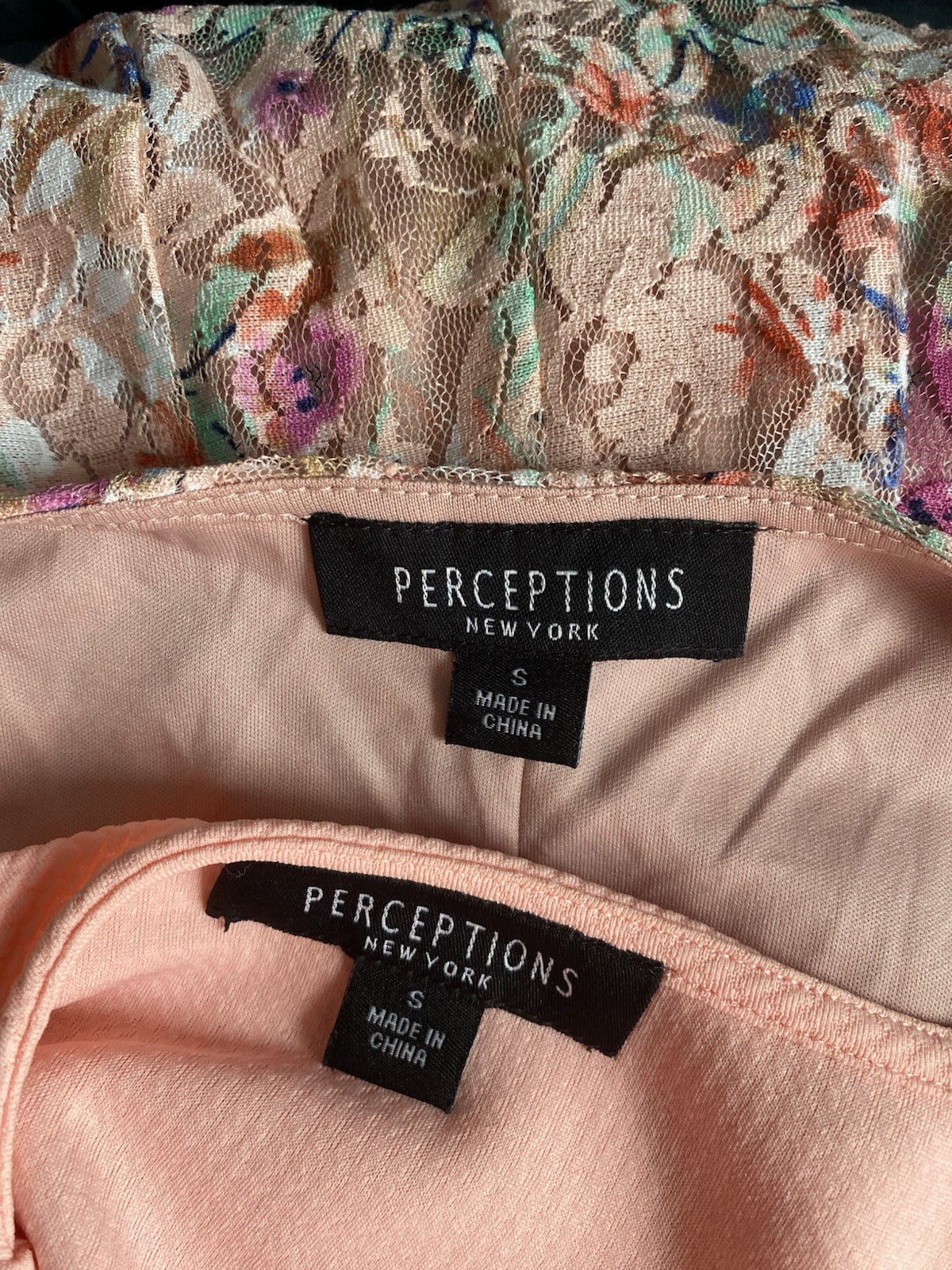 PRECEPTION NEW YORK PINK FLORAL LACE PULLOVER DRESS-PINK SWEATER TOP-SIZES!