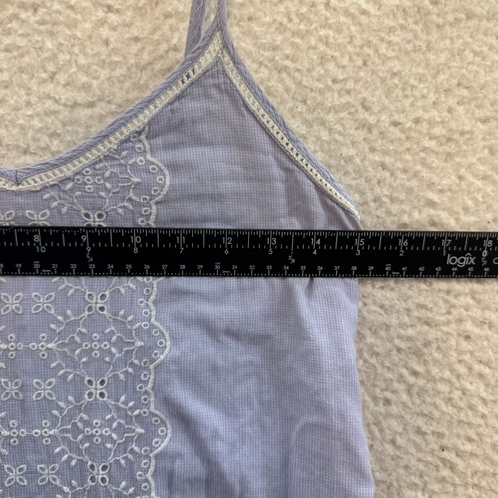 Mini Dress Small Periwinkle Blue Embroidered Flowy Ruffle Cottagecore Coquette