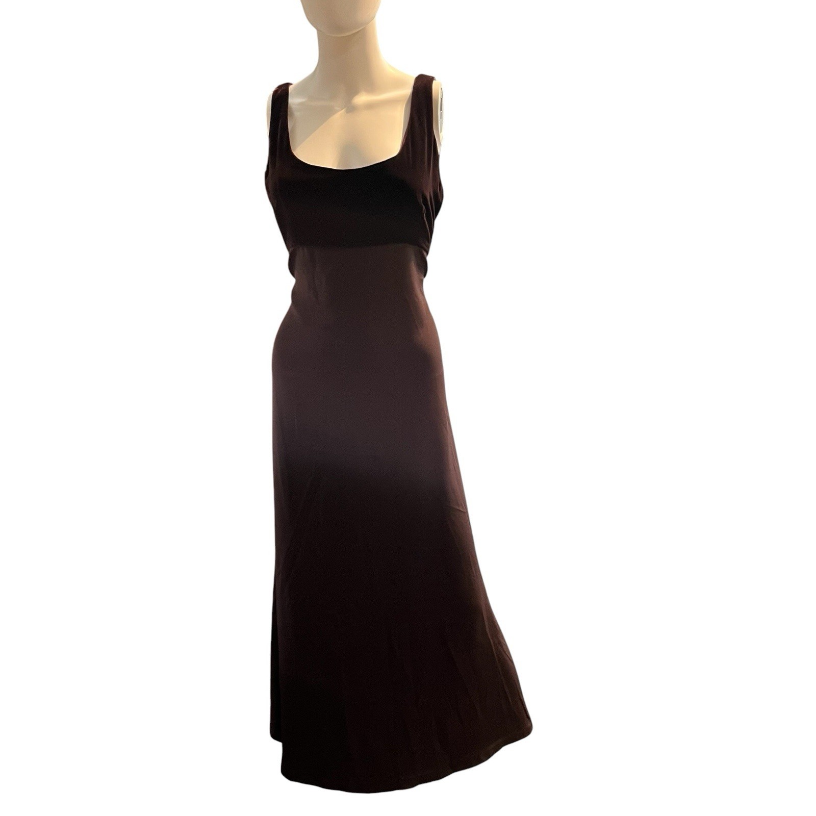 Vintage Jones Dress Gown Burgundy Velvet Bodice Silk Blend Maxi 12 Event Gala
