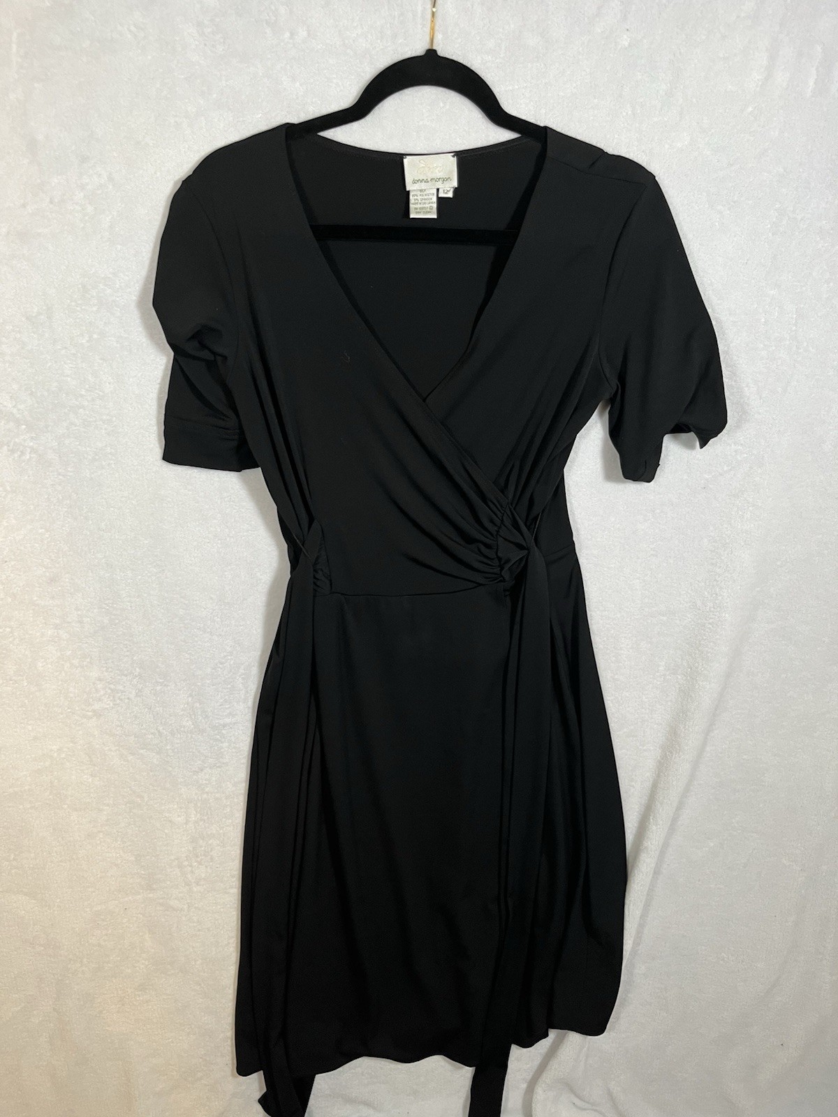 Donna Morgan Maxi Dress Women’s Size 12 Black Short Sleeve
