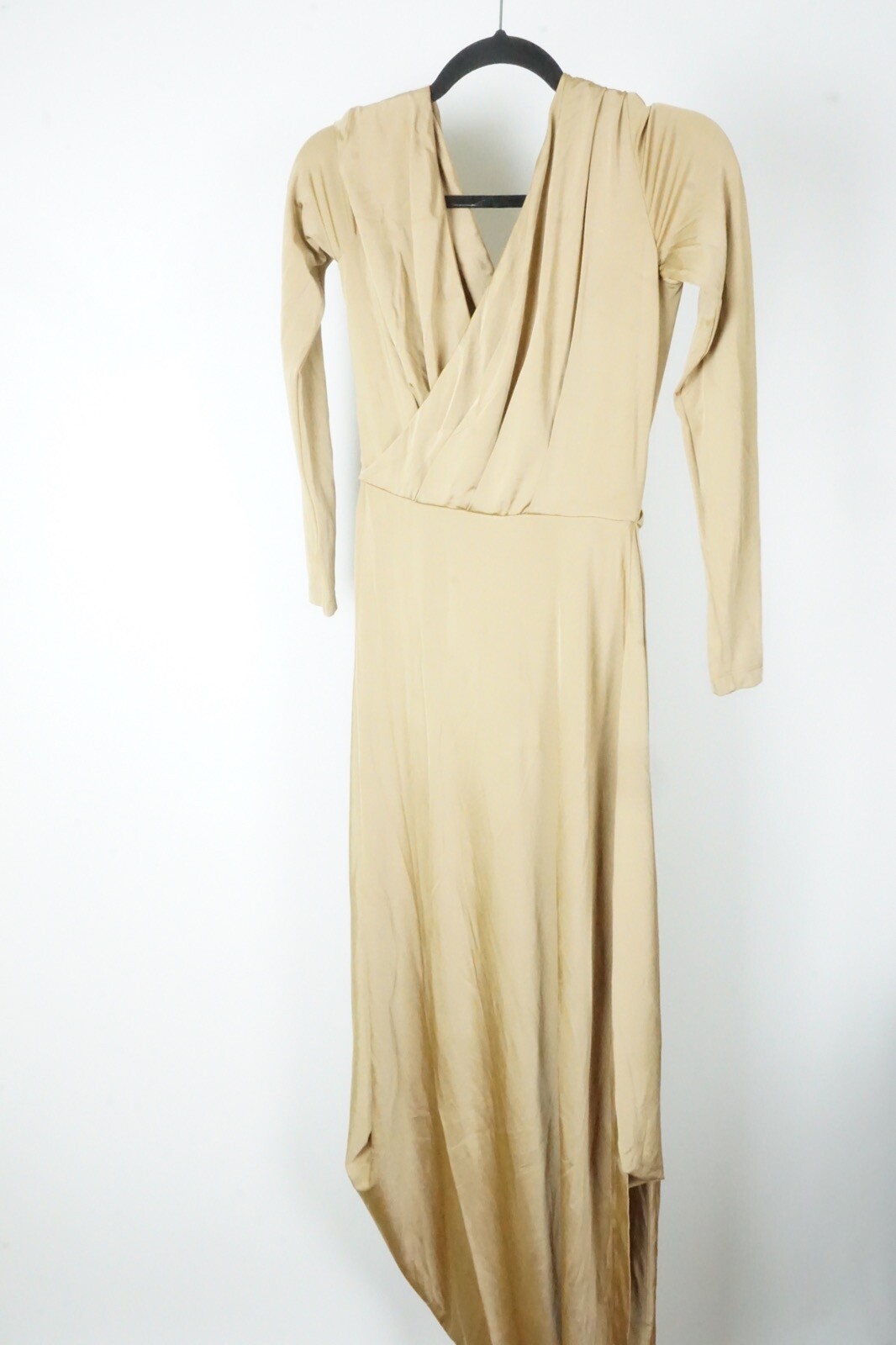 Giorgio Armani Gold Beige Polyamide Blend Long Dress Sz 2 US 38 BRAND NEW