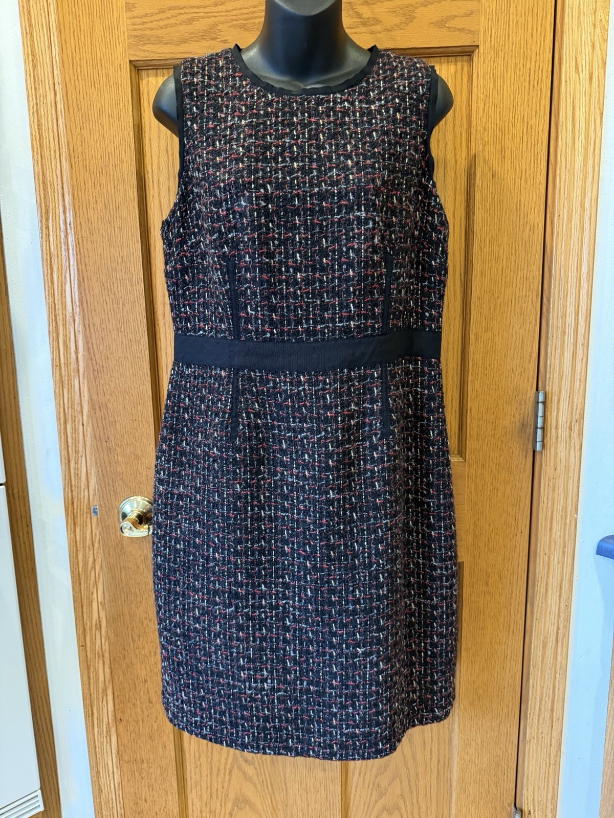 Talbots Women’s Blue Paisley Sleeveless Dress Knee Length, Size 14P