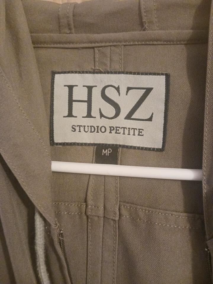 HSZ Studio Army Green Sleeveless hooded Overall Jumper Dress with 3/4 front Zip