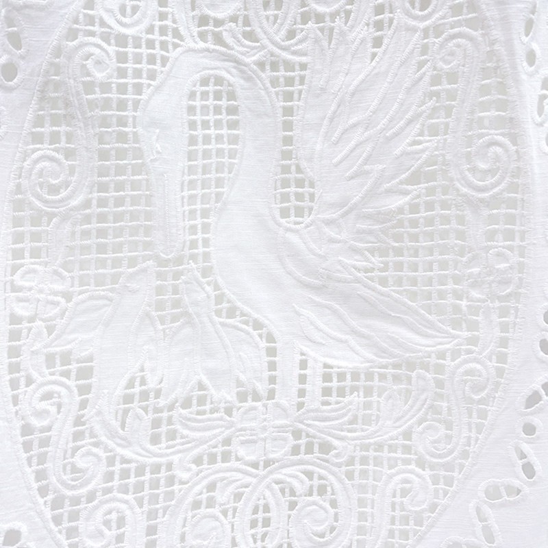Women Round Neck Embroidered Sleeveless A-line Mini Dress