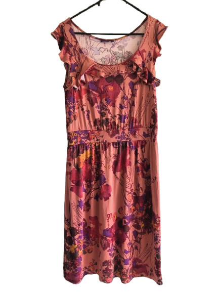 Mexx Dress Summer Floral Pattern A Line Midi Size M
