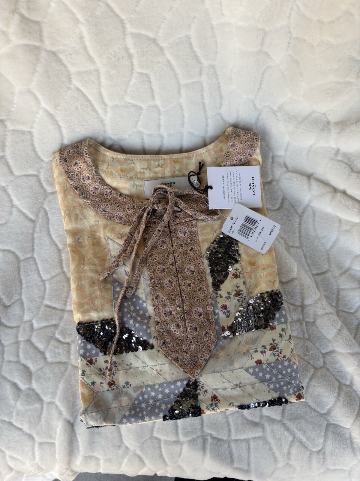 Coach X Keith Haring Quilted Patchwork T Shirt Dress Size 2 NWT Retail $495