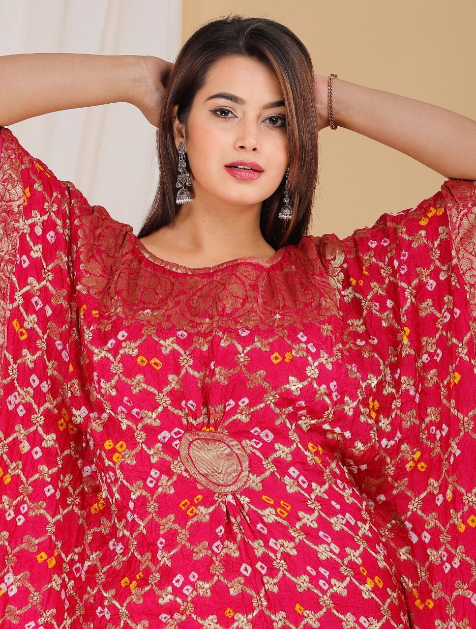 Women’s Premium Quality Red Tafita Kaftan For Party Cocktail Wear Item