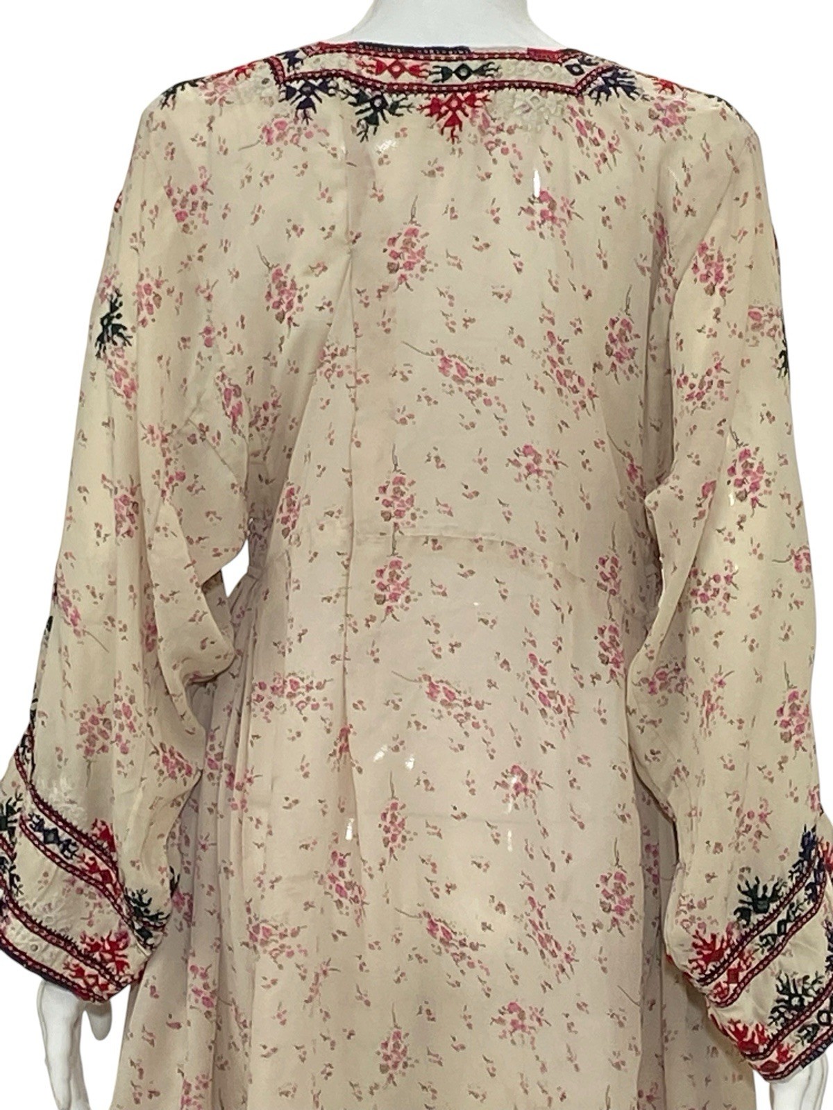 Isabel Marant Etoile Inesia Embroidered Kaftan Style Women Mini Short Dress S 36