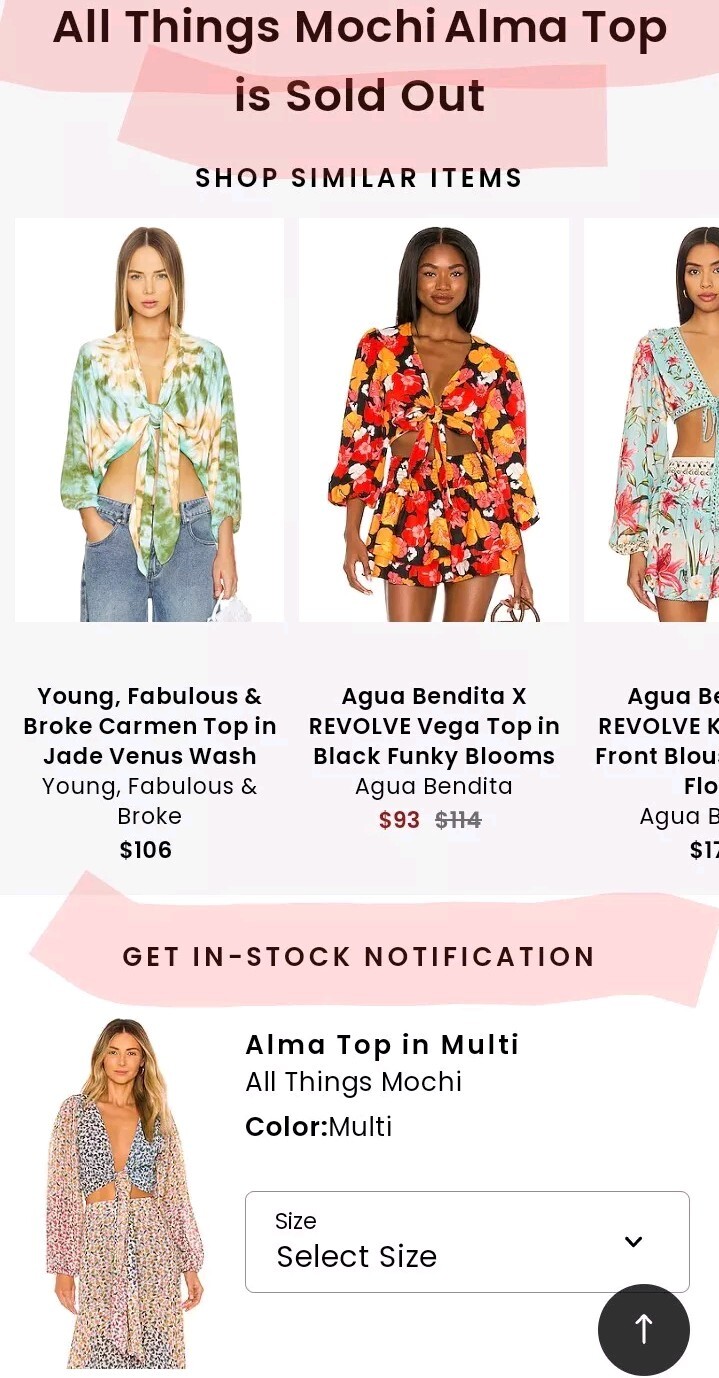 All Things Mochi Alma Top In Multi Size S/M ~ Read ⬇️⬇️