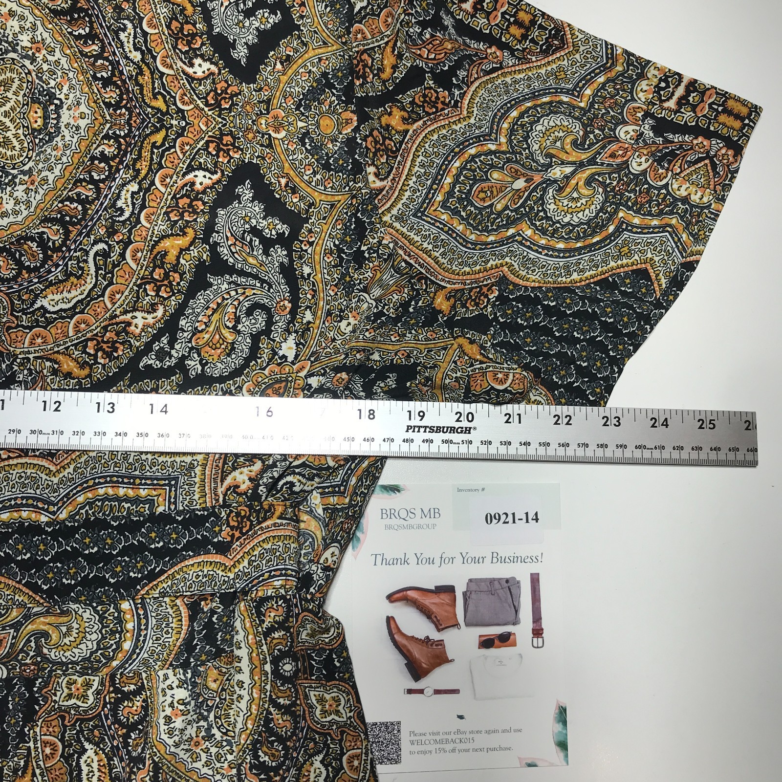 NWT Bishop + Young Woven Paisley Patchwork Wrap Dress Maxi in Black Combo XL