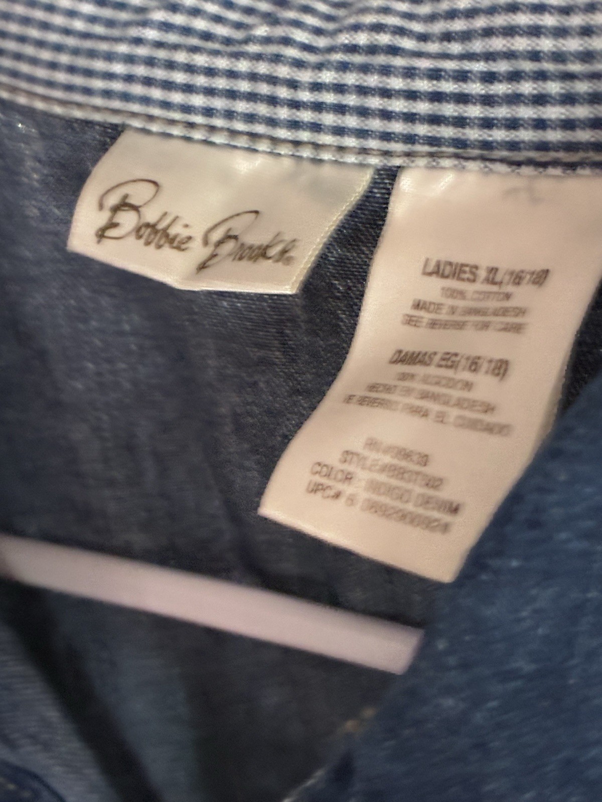 Bobbie Brooks Denim Buttoned Down Dress XL (runs Small) Great condition