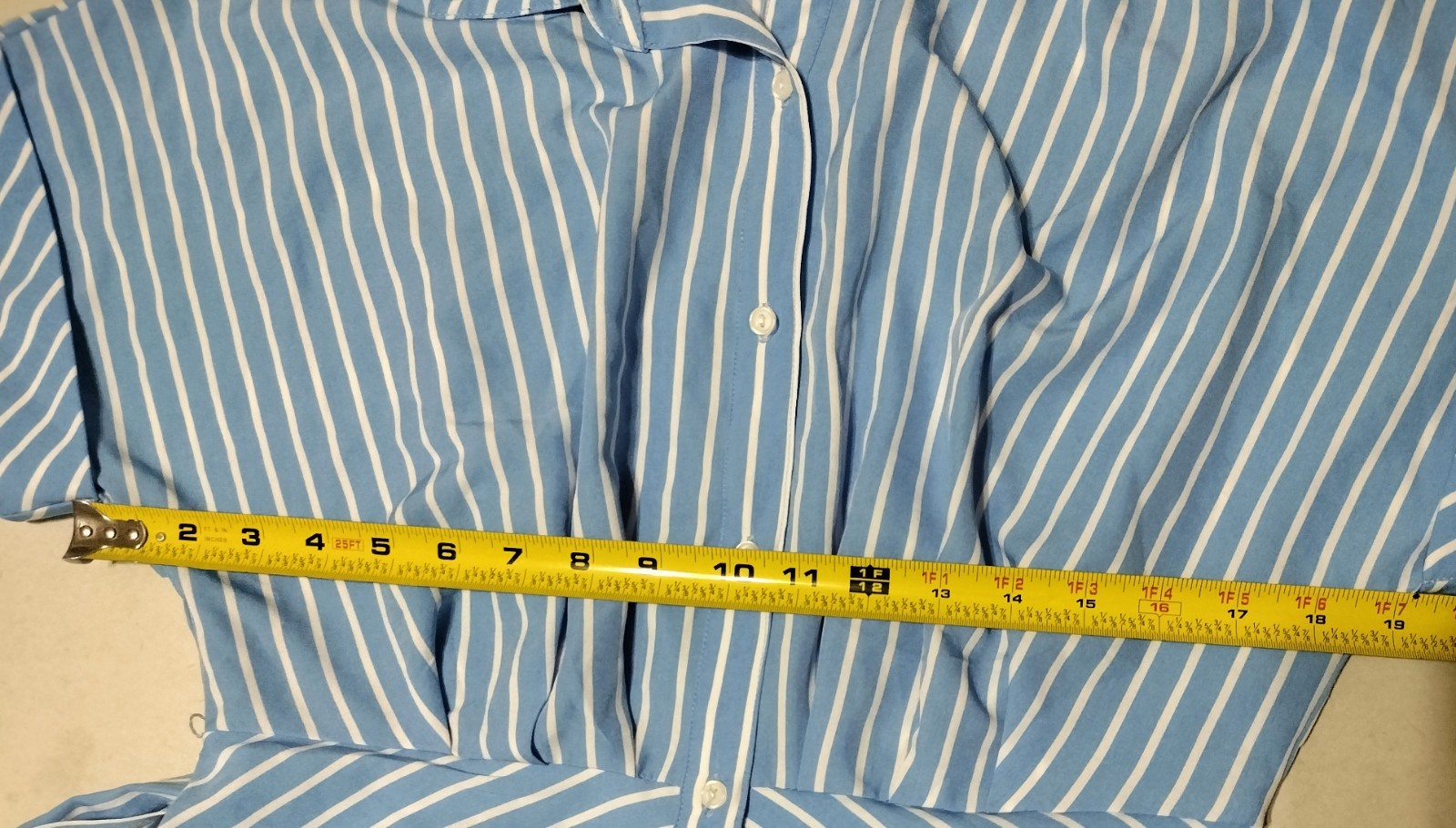 VICI Mini Dress Size Medium Ruched Short Sleeve Blue Striped Coastal Vacation