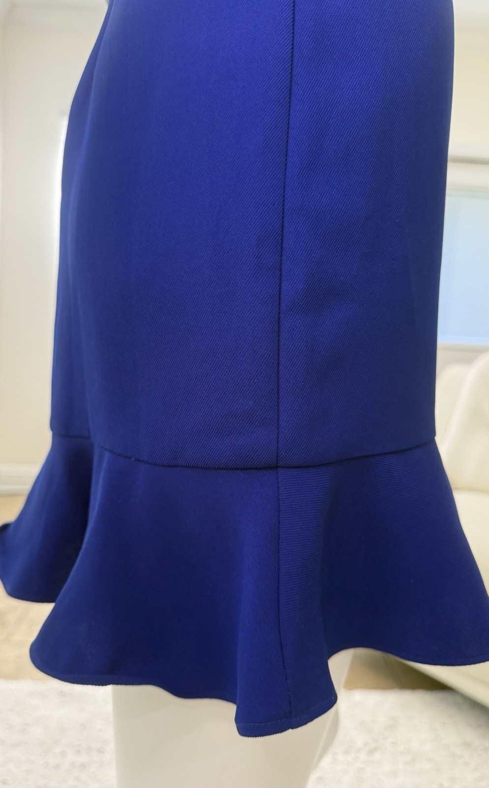 Lovers + Friends Revolve Ruffle Teddy Mini Dress in Colbalt Blue Size S