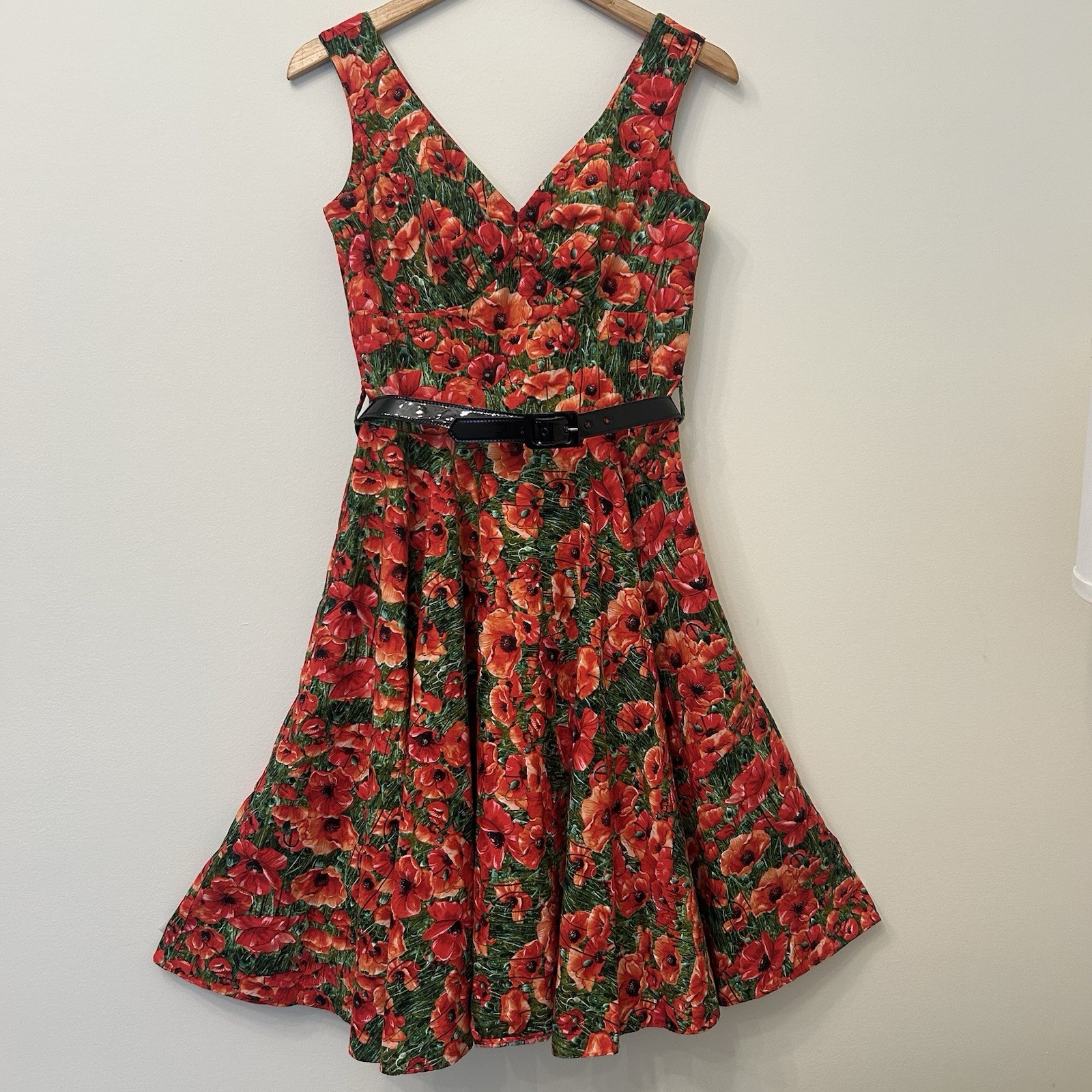 Bernie Dexter Women’s Poppy Flower Pinup Swing Dress Size Small