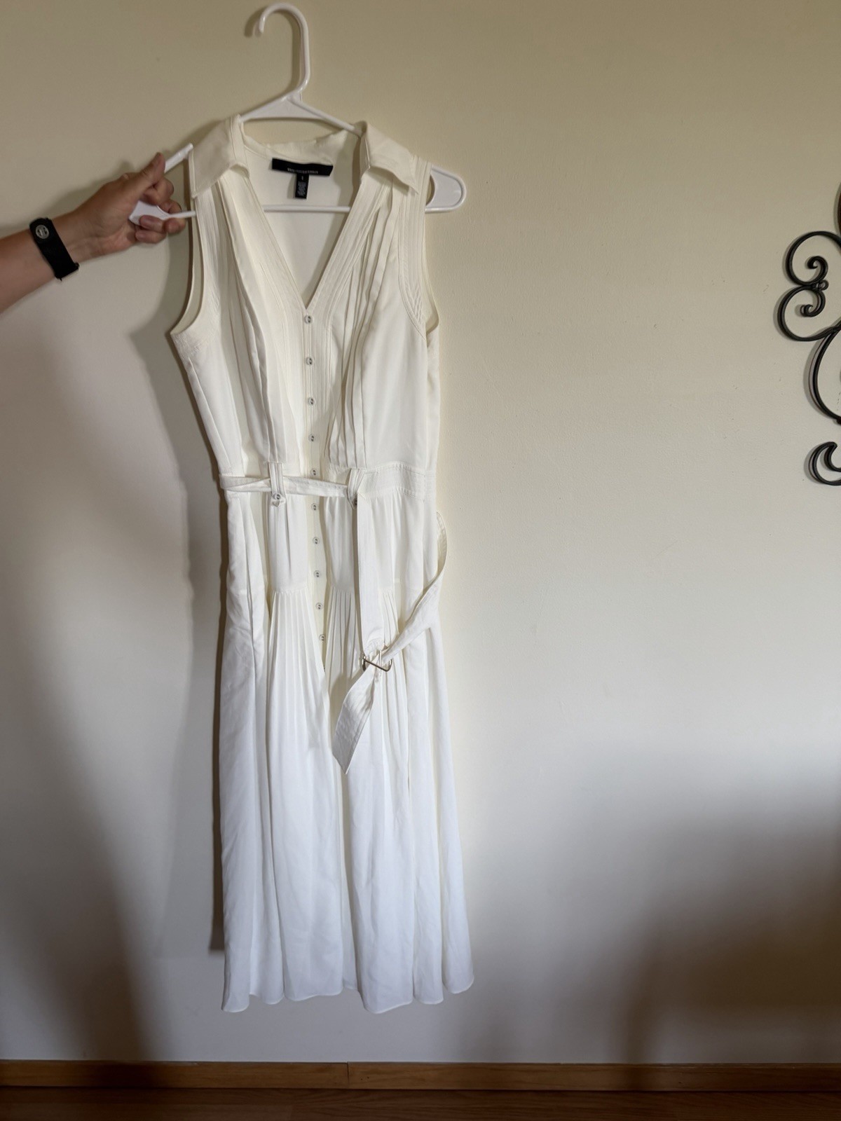 WHBM Sleeveless Utility Collar Midi Dress Size 2