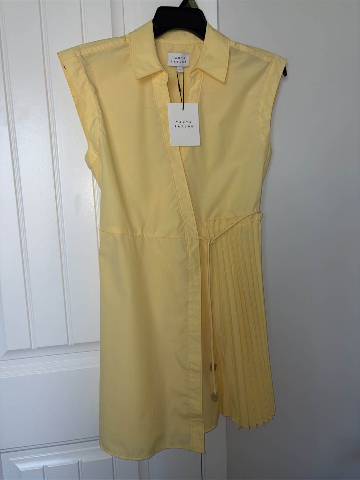Tanya Taylor Shivon Dress, Color Lemon. Size 6. NWT