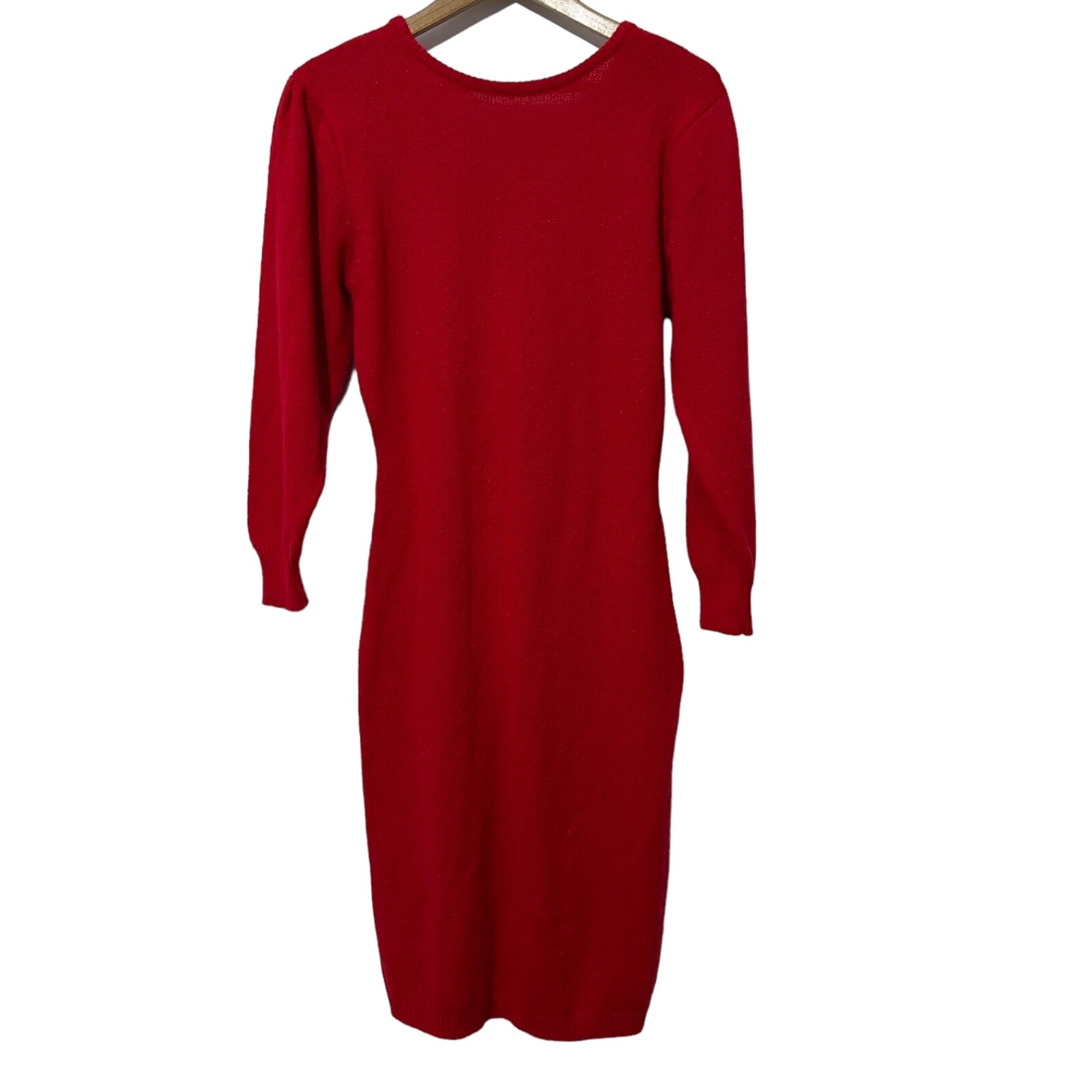 Interim Women Vintage Sweater Dress Size S 80s Casual Work Wear Stretch