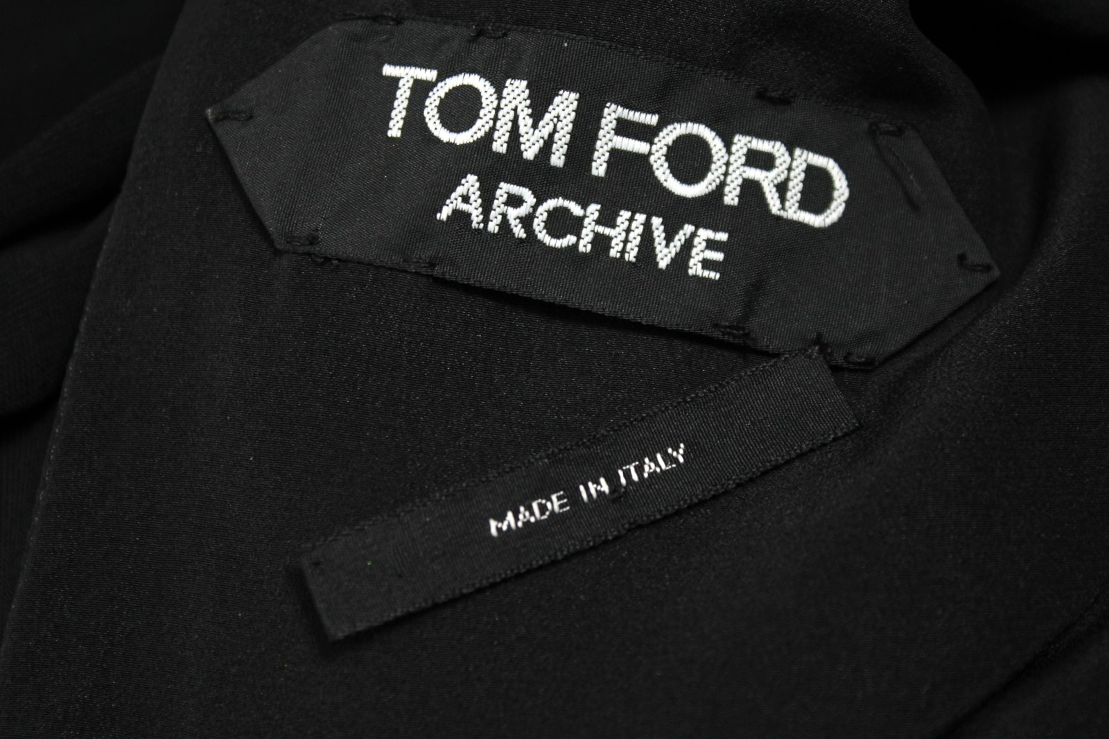 TOM FORD $7,980 Fall 2023 ARCHIVE Black Crepe Beaded Star Evening Gown 40