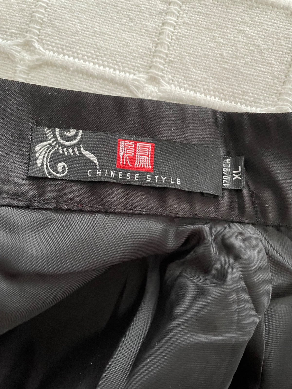 Black embroidered chinese style dress