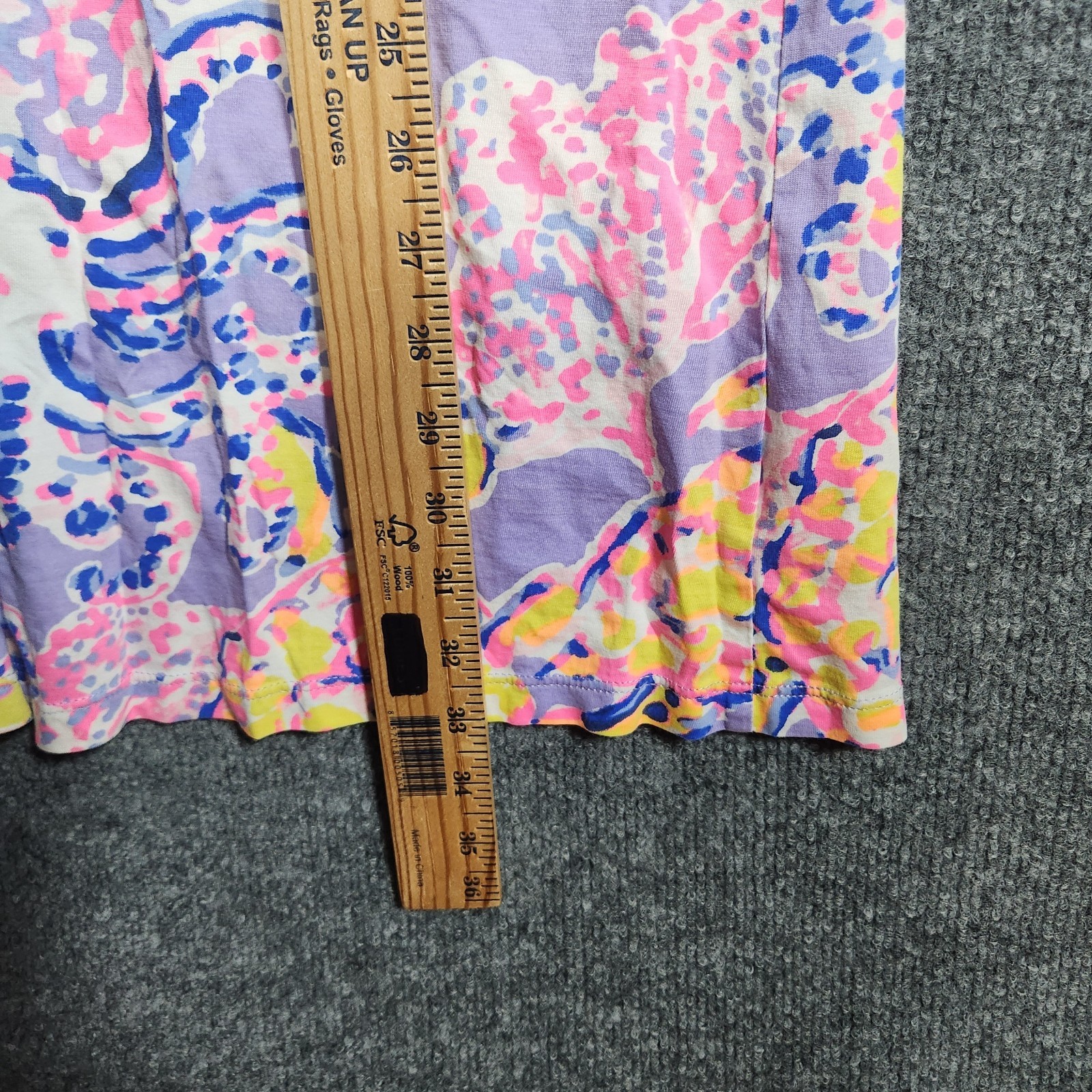 Lilly Pulitzer Womens Amina Swing Dress Medium Lilac Verbena V-Neck Pima Cotton