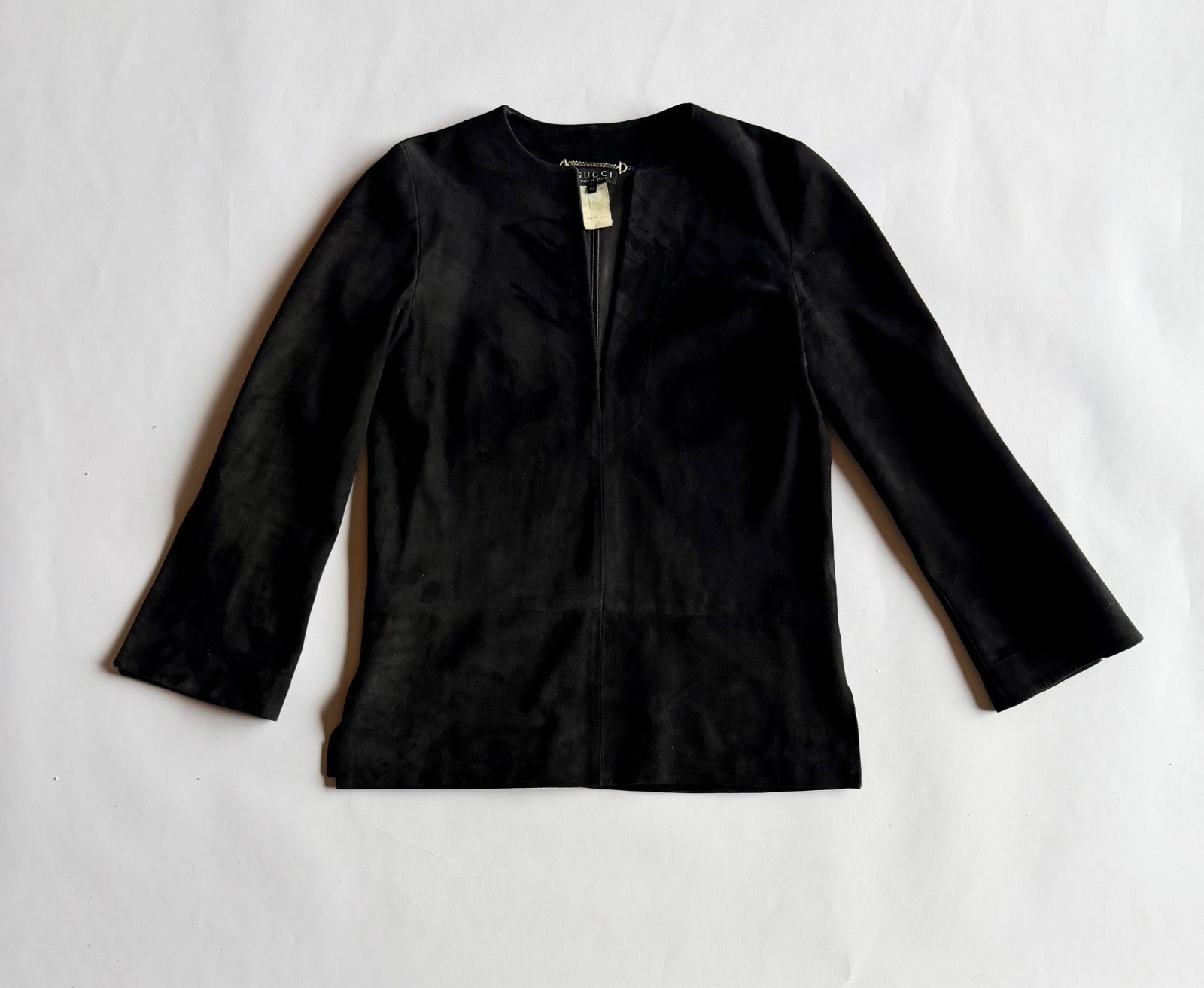 Gucci by Tom Ford S/S 1996 Micro Mini Suede Tunic Dress/Top