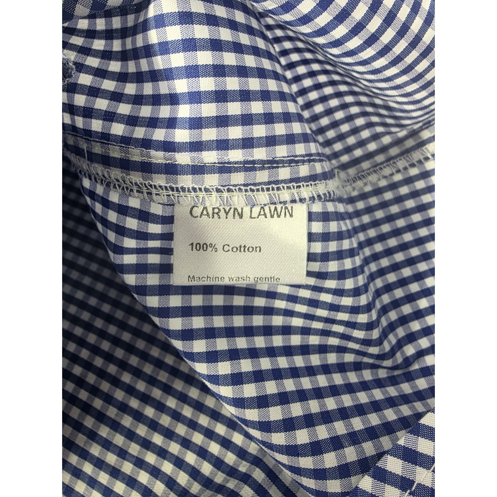 Caryn Lawn Jackie Dress OSFM Gingham Navy White Neon Stripe Short Sleeve NEW