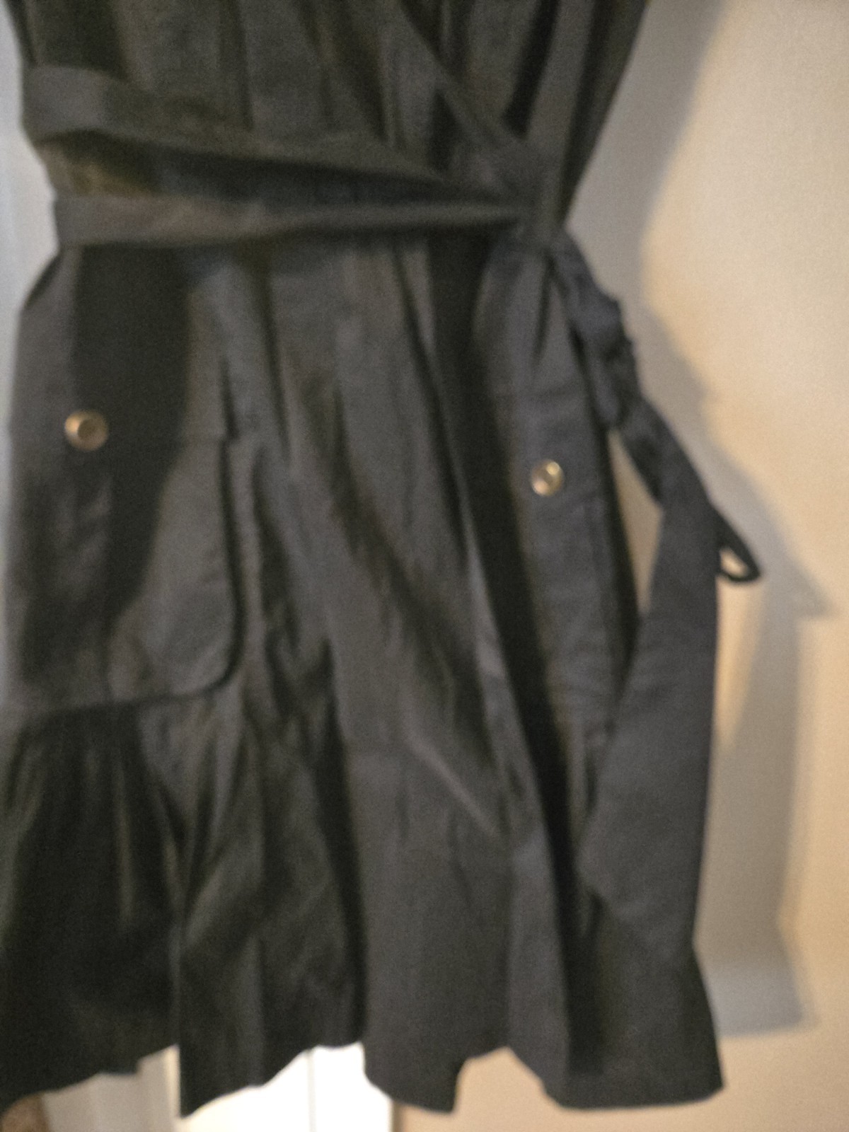 Diane von Furstenberg Kitty True Wrap Dress Black Belted Size 12 Cotton Blend