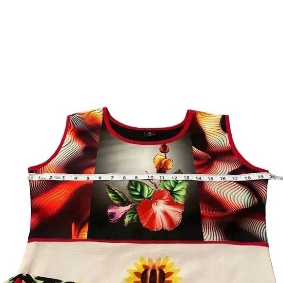 Artistic Multicolor Custom Jeweled Floral Women’s Orchids Side Slits Dress