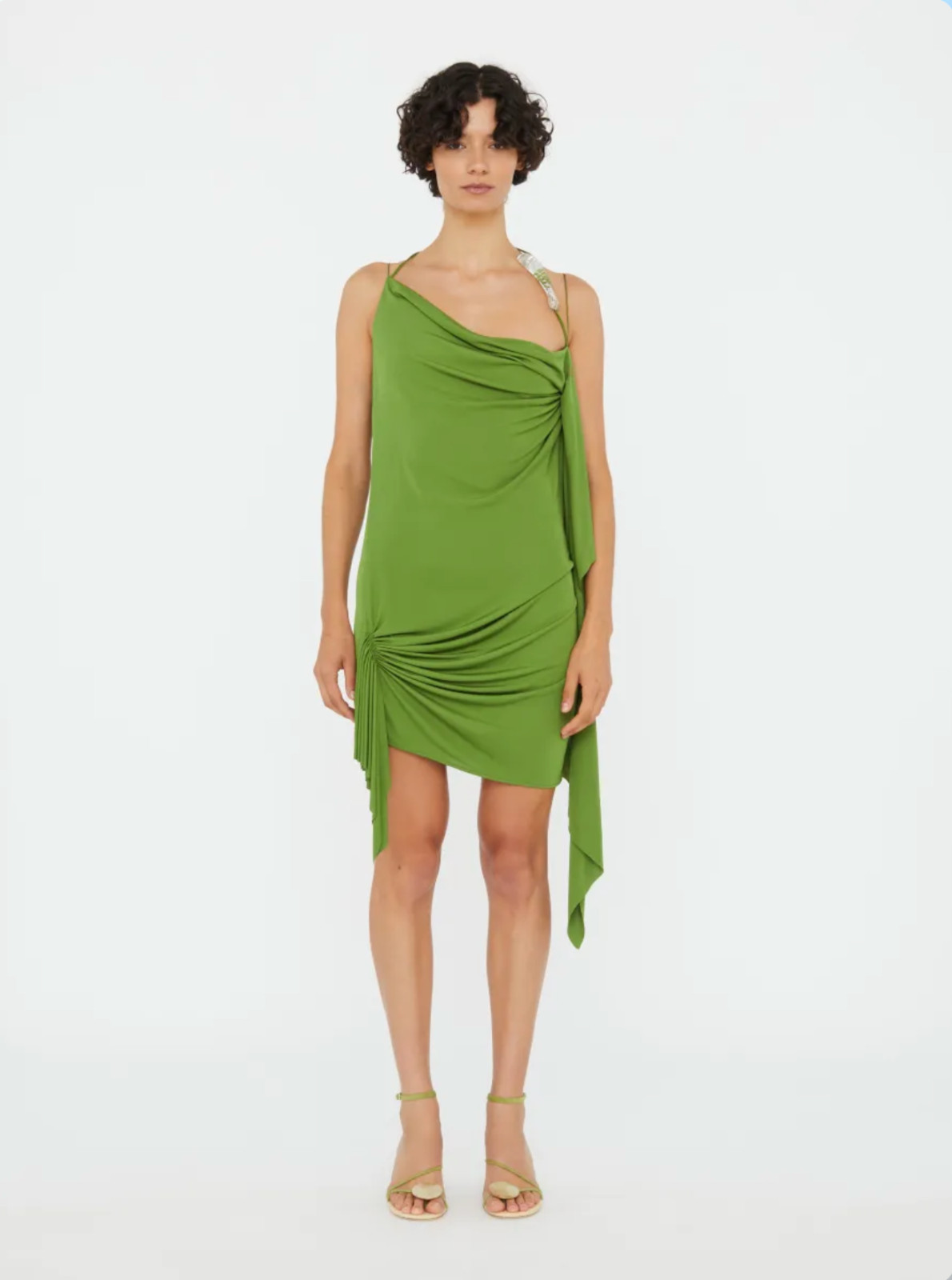 BNWT CHRISTOPHER ESBER CACTUS ENCASED NATURE CASCADE MINI DRESS – SIZE 4 US