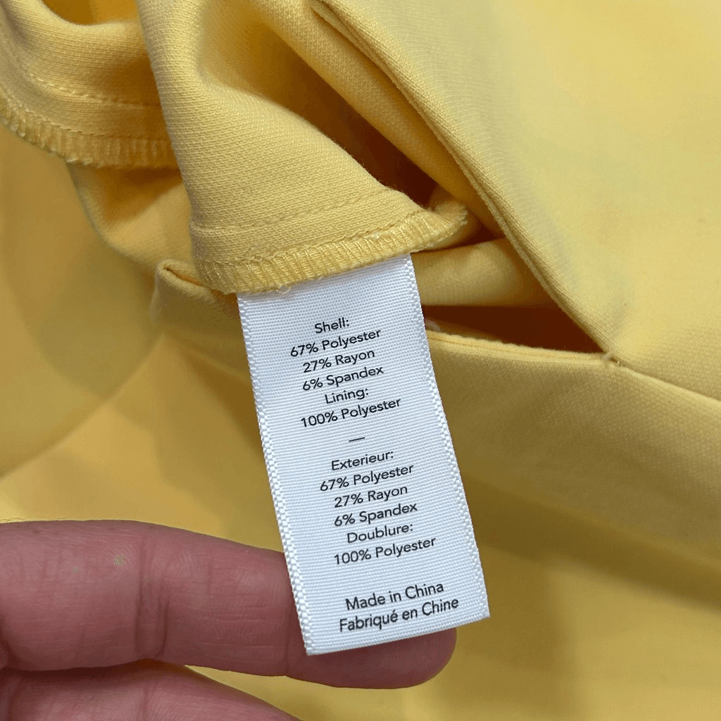 Likely Dress Pale Yellow Sleeveless Lined Side Slit V-Neck Mini Bodycon Sz 0 XS