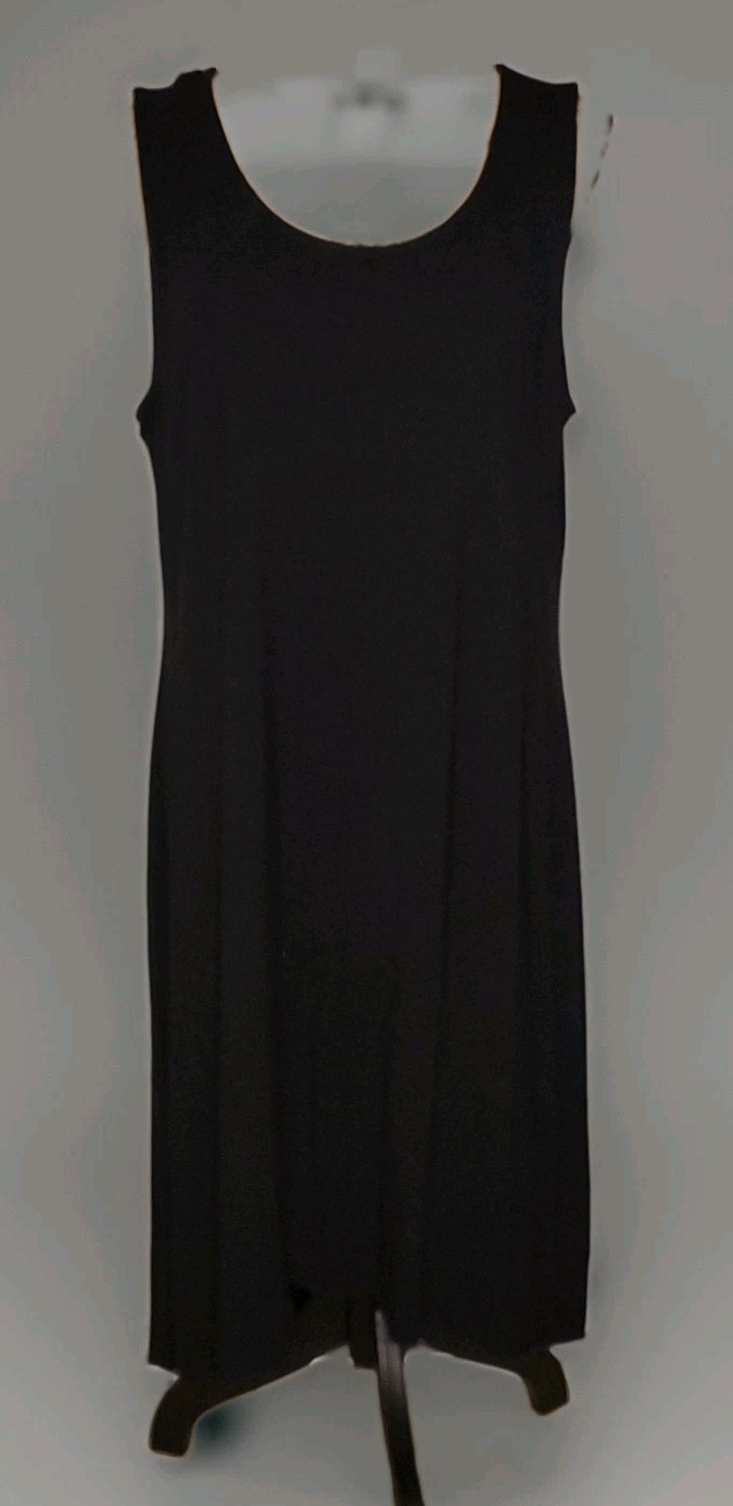 Chico’s – Versatile Black Sleeveless Knit Hi-Low Dress – Women’s Size Large