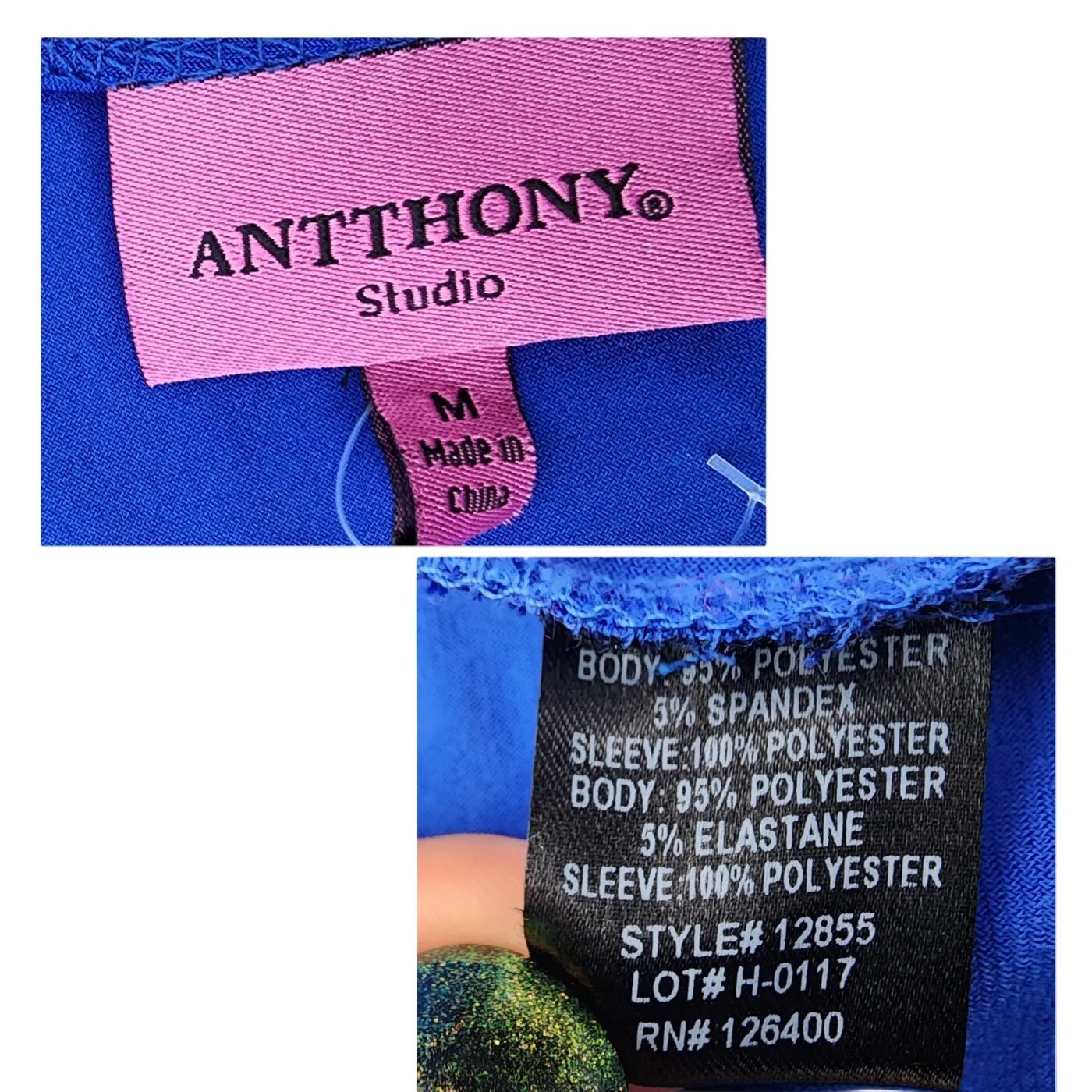 Antthony Studio Royal Blue Flutter Sleeve Midi Dress NWOT M
