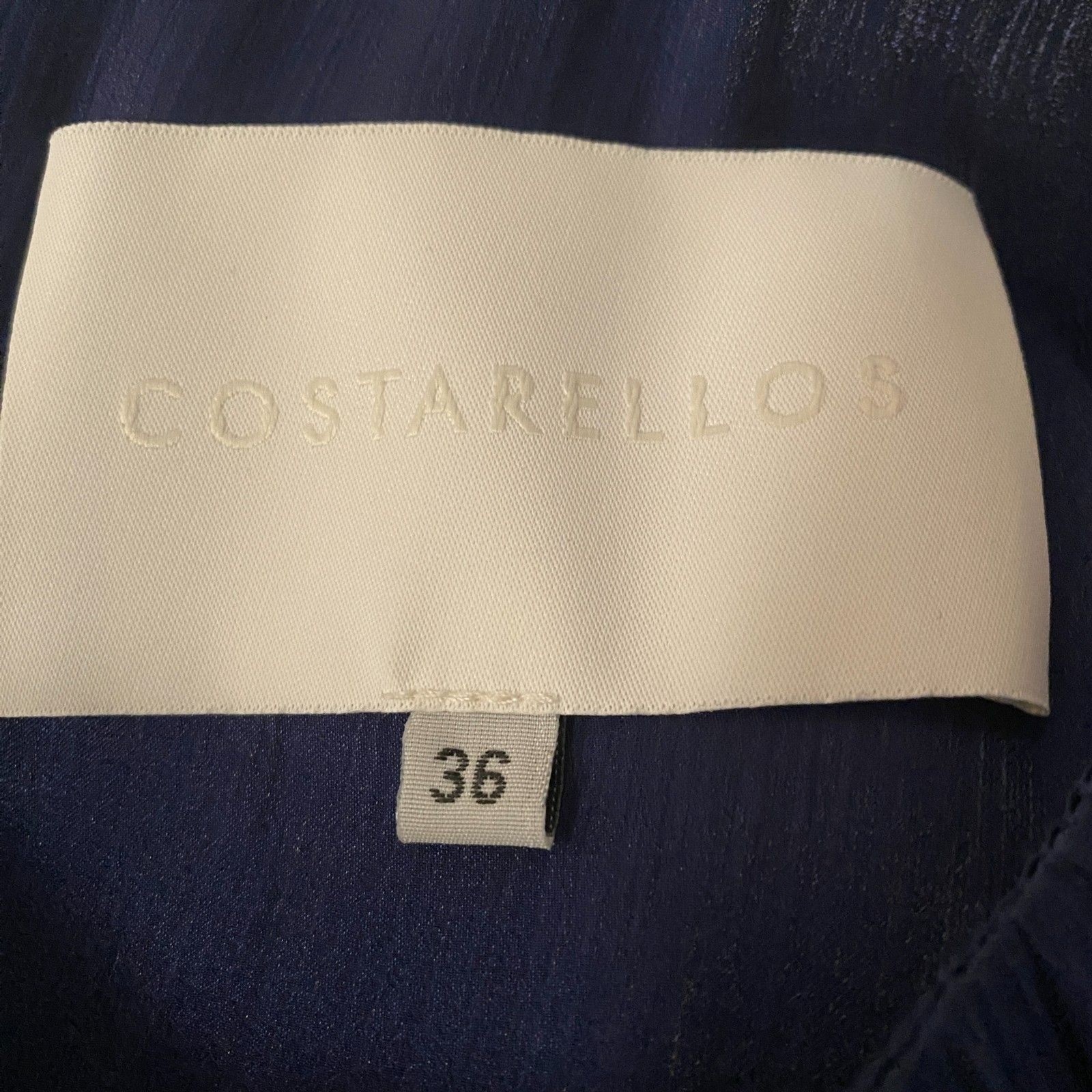 NWT Costarellos Tamiris Metallic Lurex Crepon Bouclé Mini Dress Navy 4