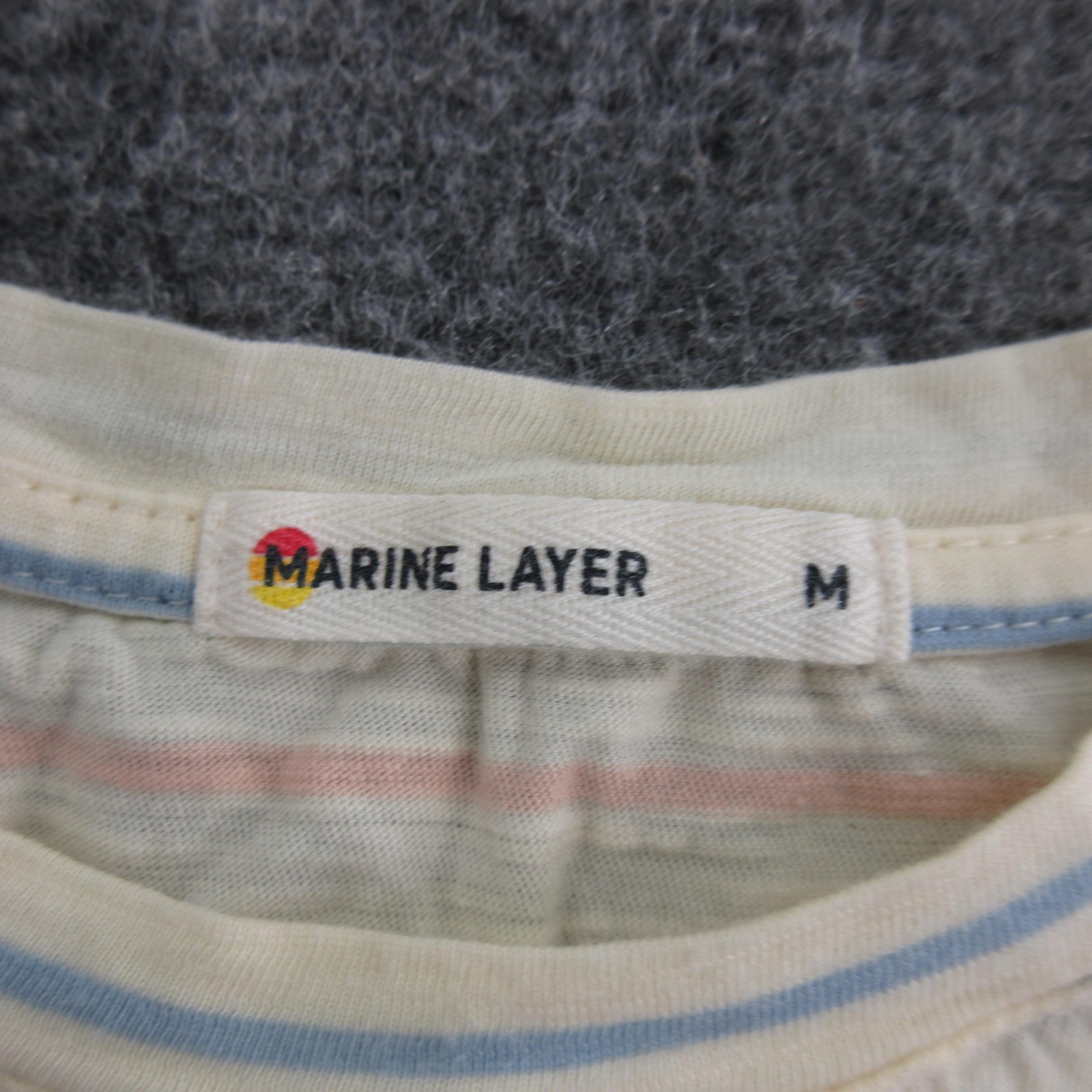 Marine Layer Dress Womens M Multicolor Striped Cotton Modal T Shirt Short Casual