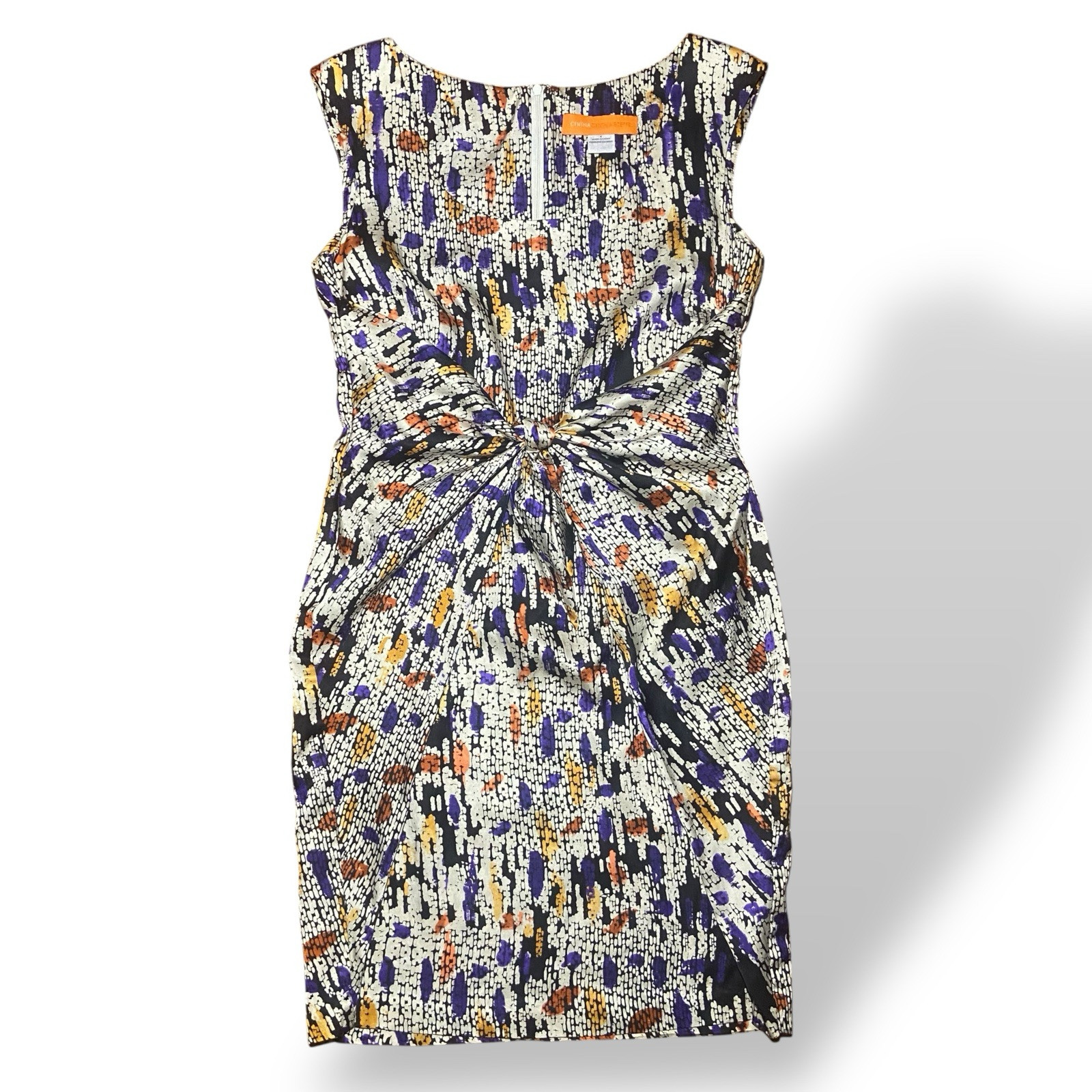 Cynthia Steffe Dress Women Size 8 Silk Cotton Multicolor Sleeveless