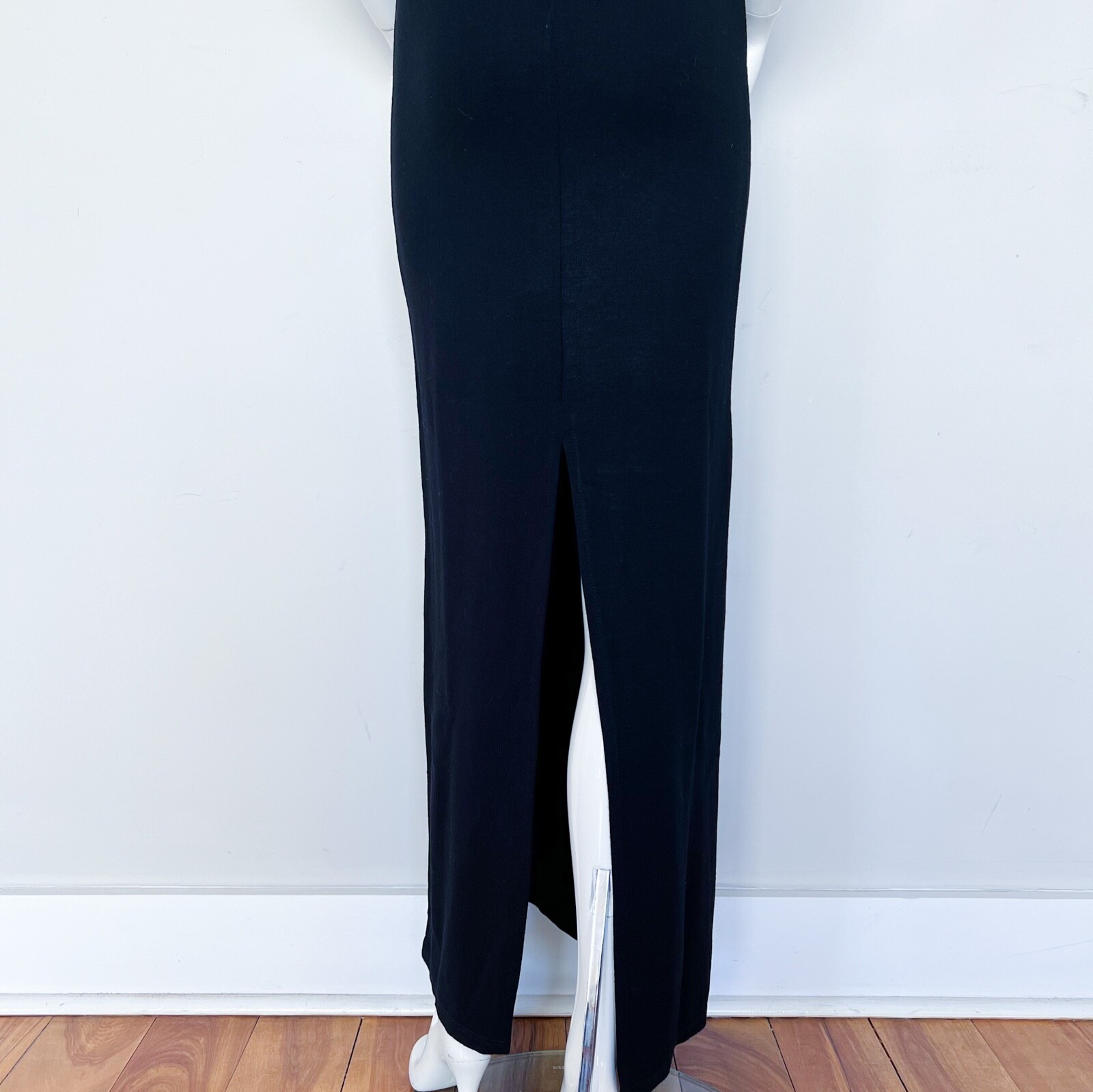 Rebecca Collection | EU38 6 Sexy Maxi Mock Neck Halter Stretch Dress Back Slit