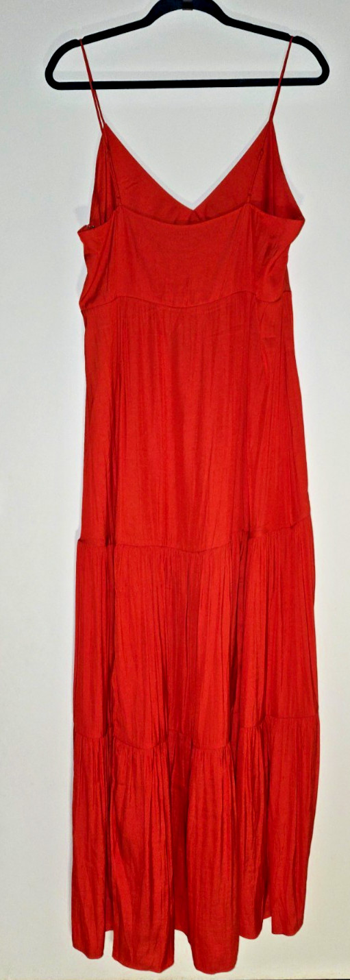 NWT Banana Republic Cami Tiered Maxi Dress Rust Red Womens 16