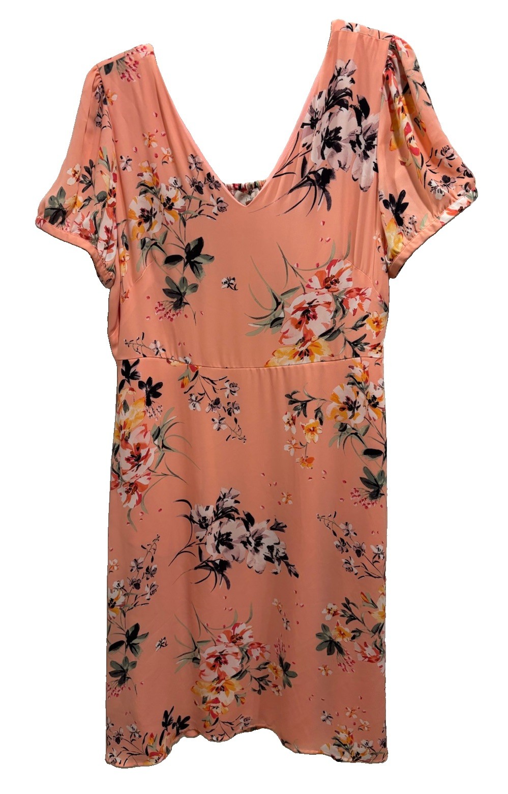 Women Ann Taylor Floral Dress, 14, Smocking, Romance, Wedding Guest, Cottagecore